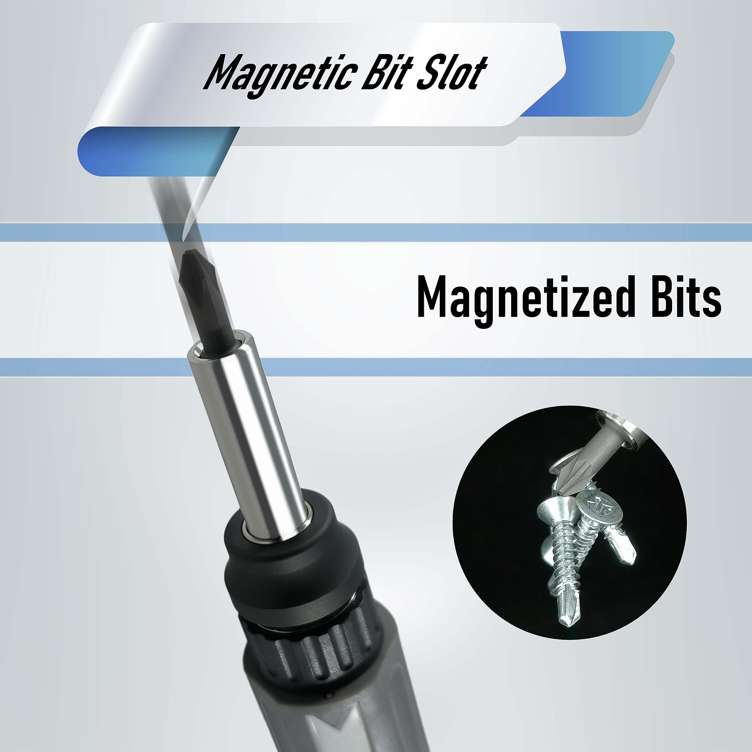 Steinwhale Steinwhale 32 in 1 Ratchet Screwdriver Set with Magnetic Bit Holder and Antislip Handle for Versatile Use and Excellent Handling - View 7 of 8