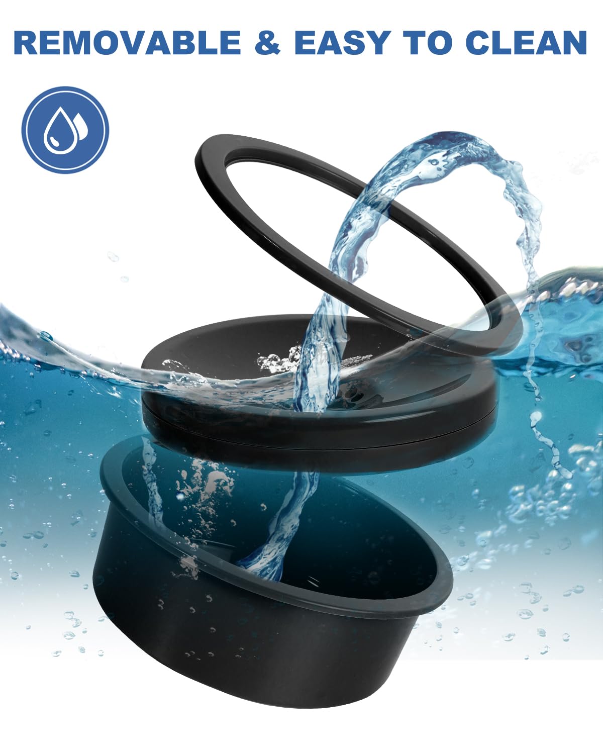 SCHITEC No Spill Water Bowl for Dogs Slow Drinking Dog Water Dish Fits Elevated Pet Feeder 30oz Slobber Stopper Water Dispenser - View 6 of 6