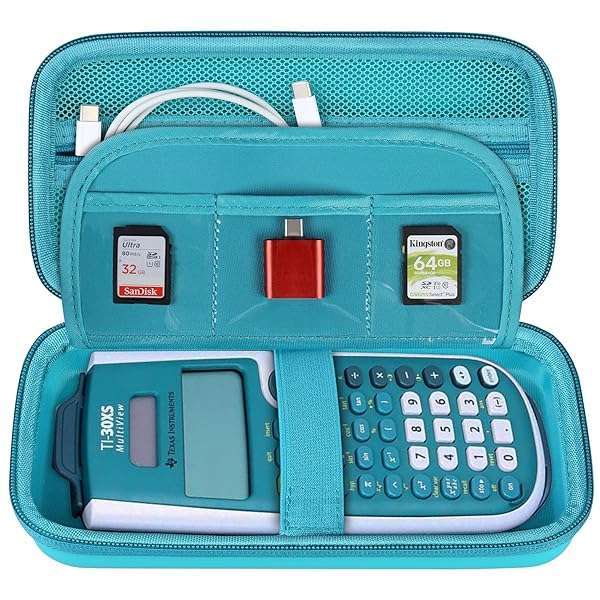 Buy BOVKE Carrying Case for TI-30XS, TI-34, TI-36X Pro - Extra Pocket for Cables & Supplies, Green
