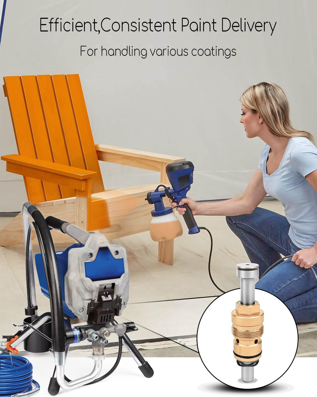 PNYZIK Power Paint Sprayers Pump Replacement 24Y472 for Graco ProXChange ProX17 ProX19 ProX21 Electric Airless Piston Pump - View 3 of 6