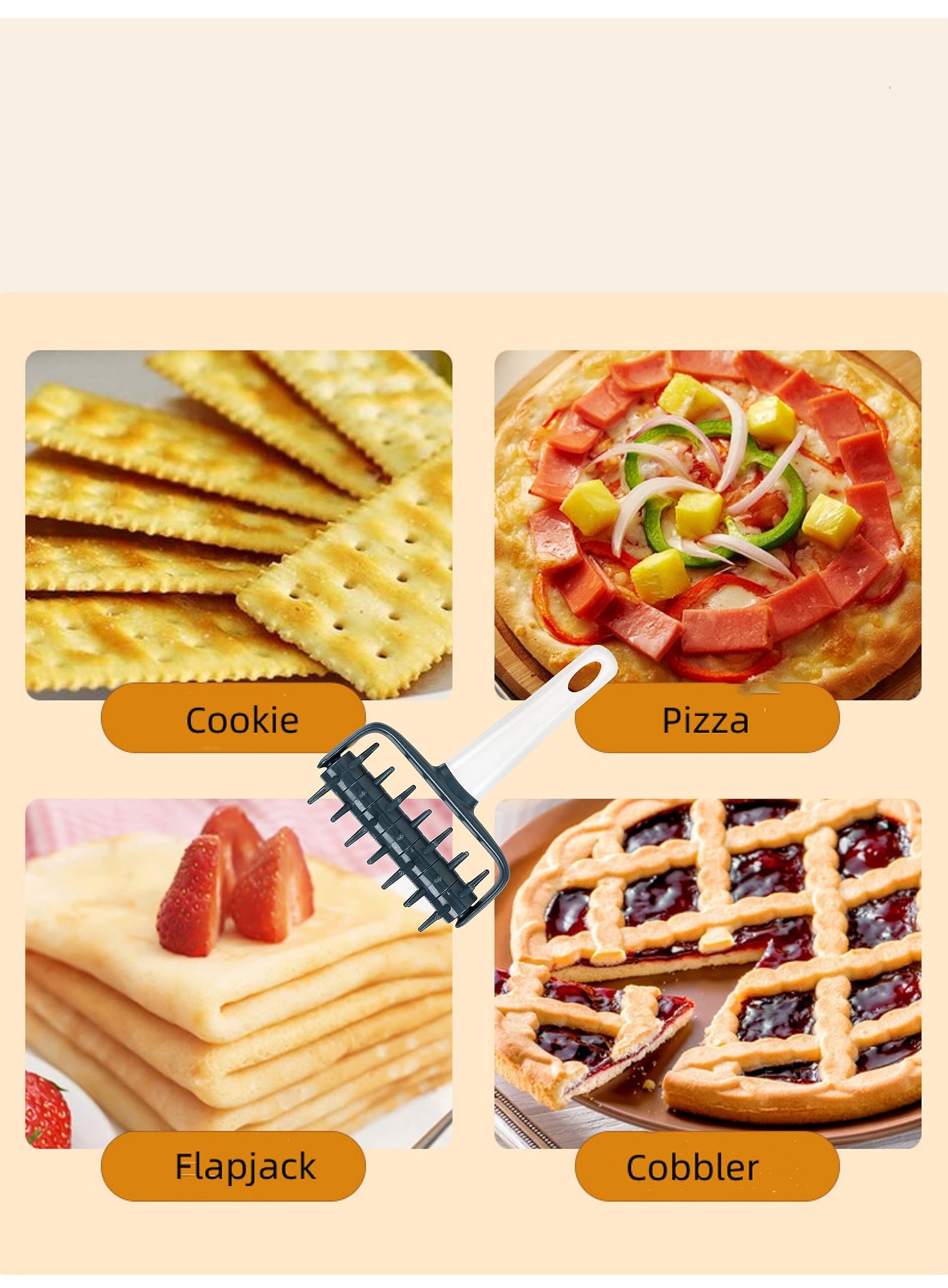 FANBODTA Pizza Dough Docker Tool for Home Kitchen Blistering Killer Time-Saver Pizza Roller Accessories - View 6 of 6