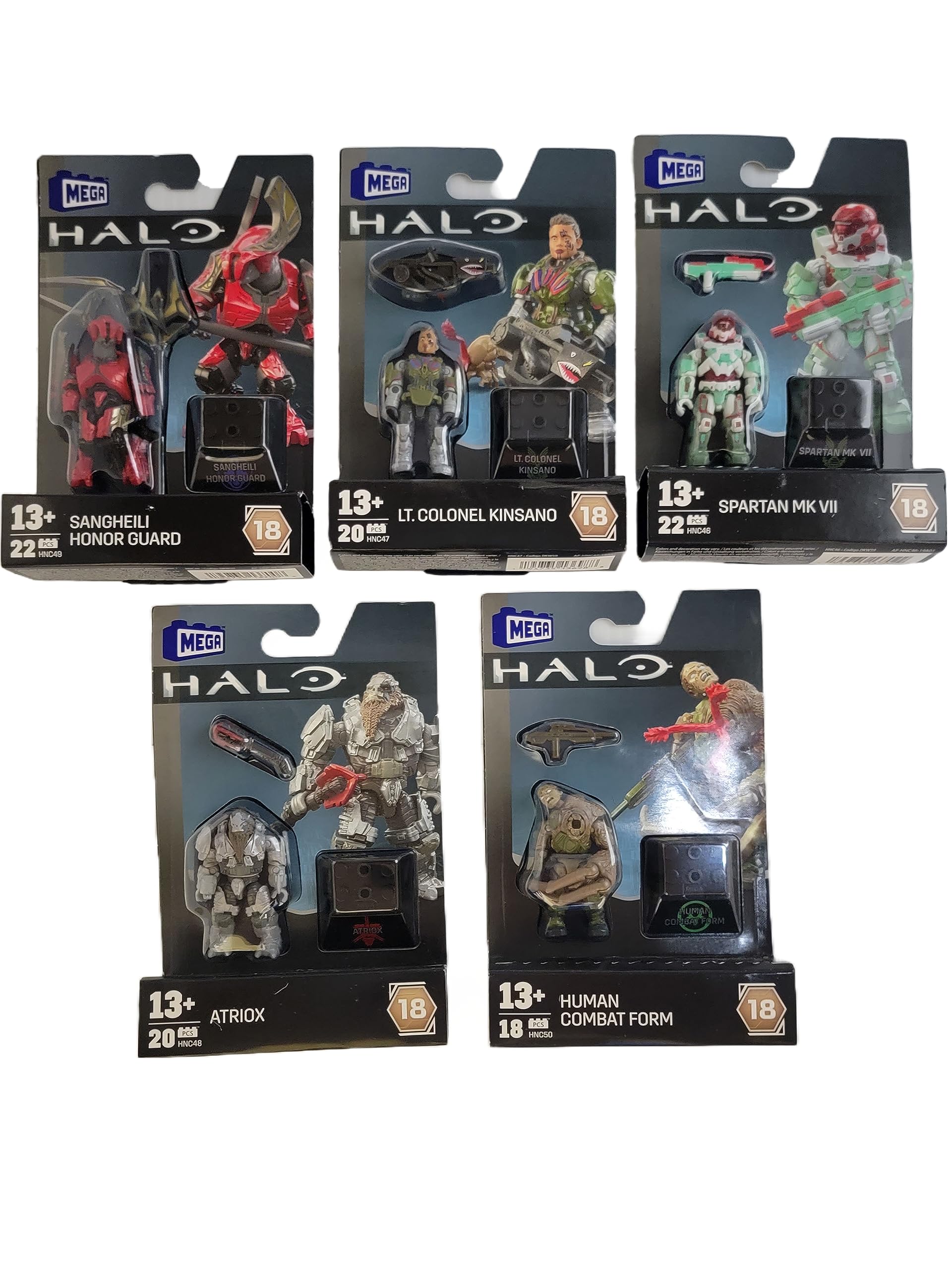 Mega Construx Mega Construx Halo Heroes Series 18 Complete Set of 5 Buildable Action Figures DKW59-963H Release - View 8 of 9