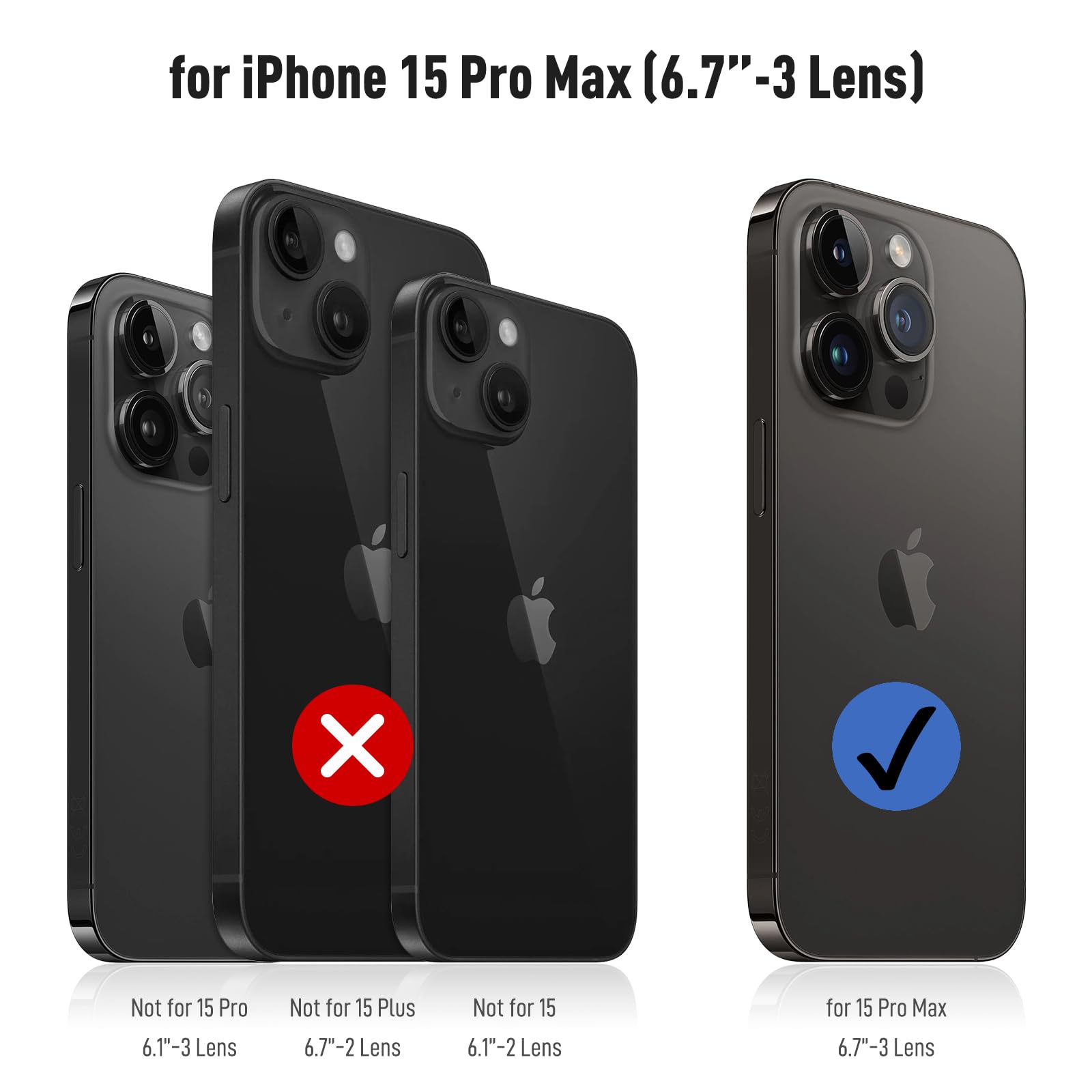 TITACUTE TITACUTE iPhone 15 Pro Max Case Wallet with 5 Card Slots Scratch Resistant Hard Shell Hybrid Bumper Armor Purple - View 5 of 7