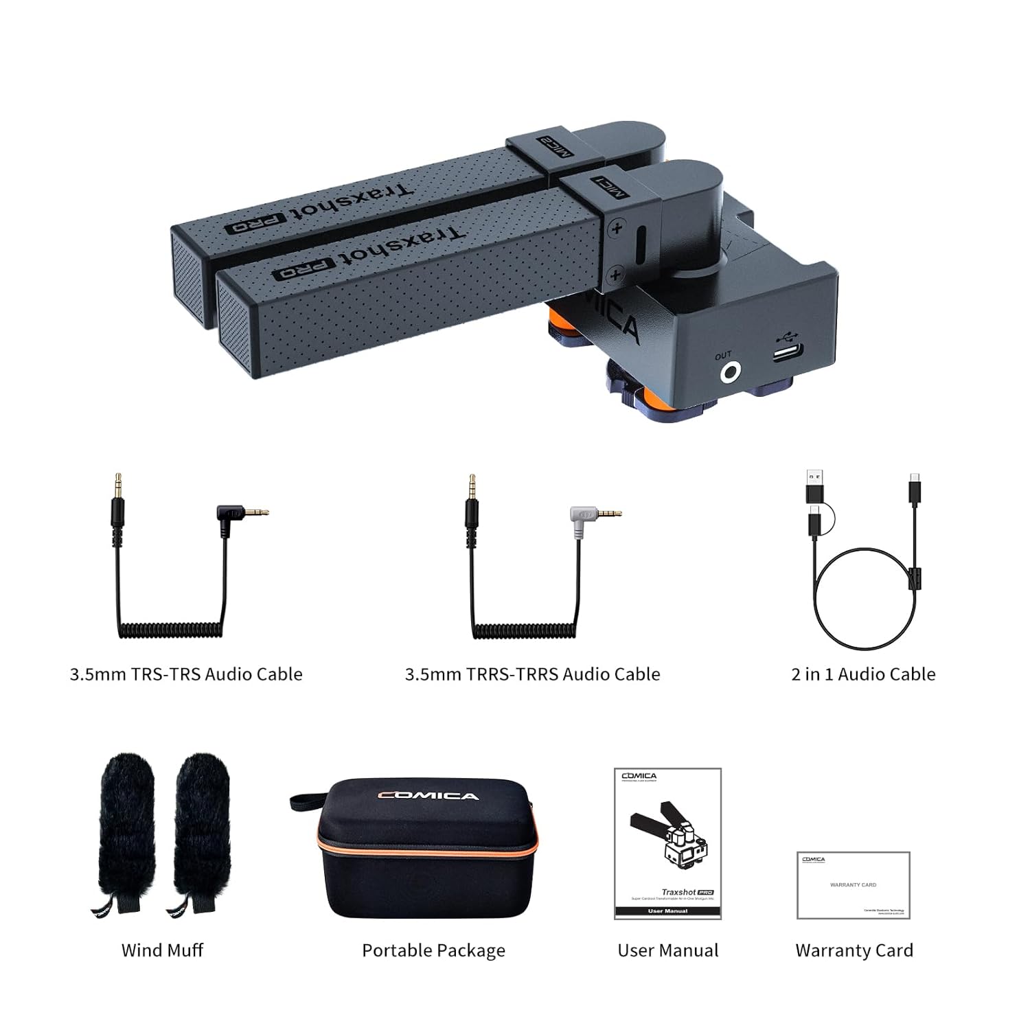 COMICA COMICA Traxshot Pro Shotgun Microphone with 3 Pickup Modes USB C Output for DSLR iPhone Android PC Ideal for YouTube Vlogs and Interviews - View 7 of 9
