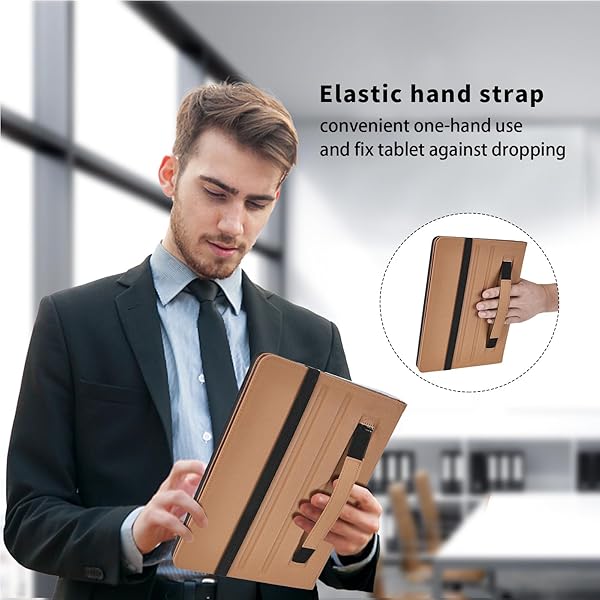 Oduio Samsung Galaxy Tab S9 FE 10.9 Inch S9 11 Inch 2023 PU Leather Folio Case with S Pen Holder Auto Wake Sleep Smart Cover Black - View 9 of 9