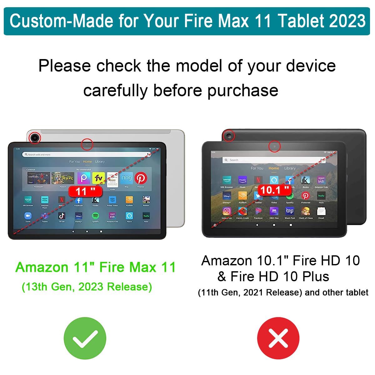 DJ&RPPQ All New Amazon Fire Max 11 Tablet Case 13th Generation 2023 Rugged Hands Free Viewing Stand Back Cover with Screen Protector Black - View 2 of 9