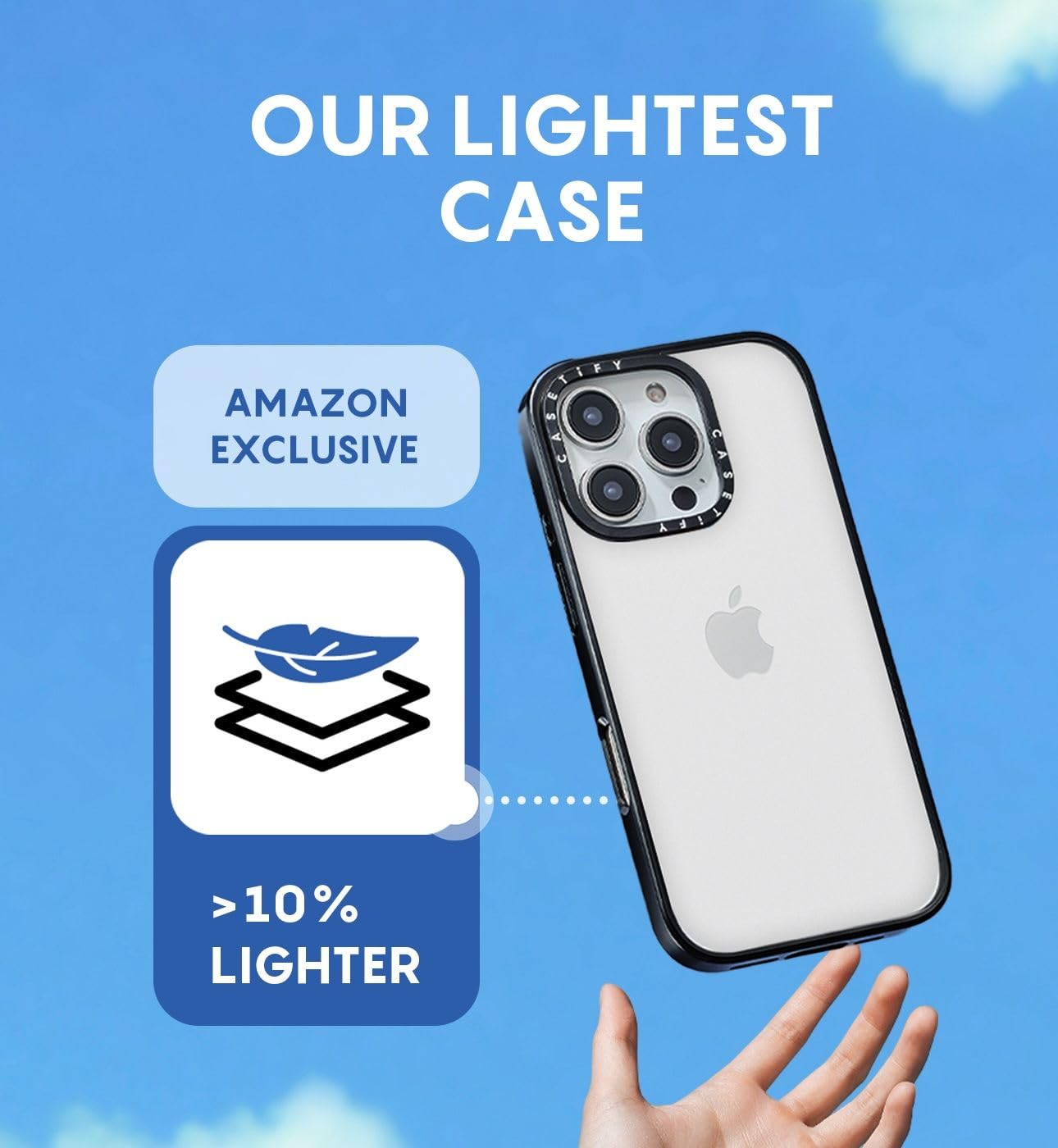 CASETiFY CASETiFY Compact iPhone 15 Pro Case Slim Lightweight Military Grade Drop Protection Clear Black Camera Case - View 3 of 9