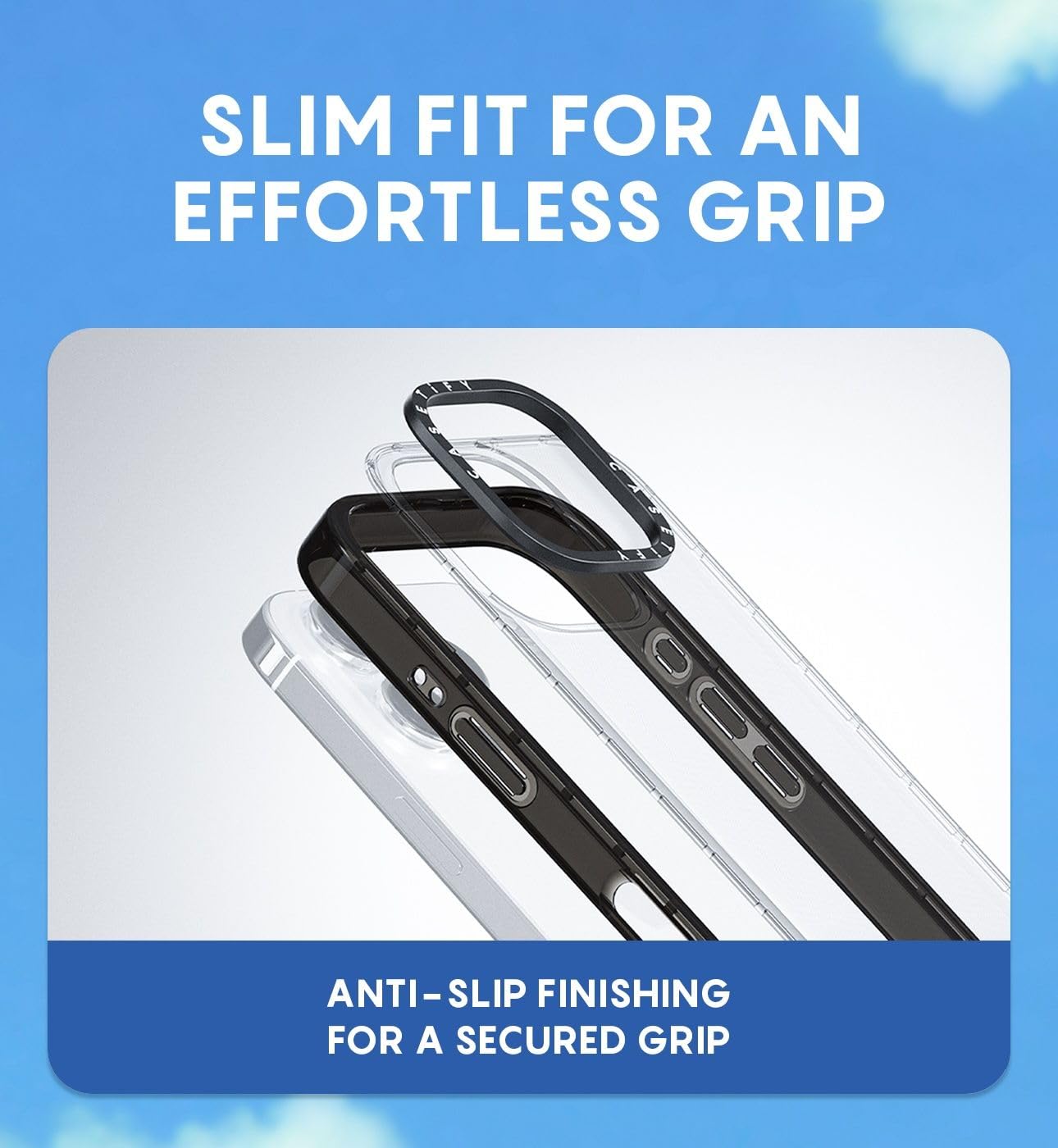 CASETiFY CASETiFY Compact iPhone 15 Pro Case Slim Lightweight Military Grade Drop Protection Clear Black Camera Case - View 6 of 9