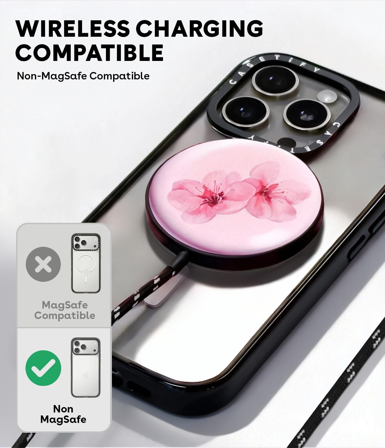 CASETiFY CASETiFY Compact iPhone 15 Pro Case Slim Lightweight Military Grade Drop Protection Clear Black Camera Case - View 7 of 9