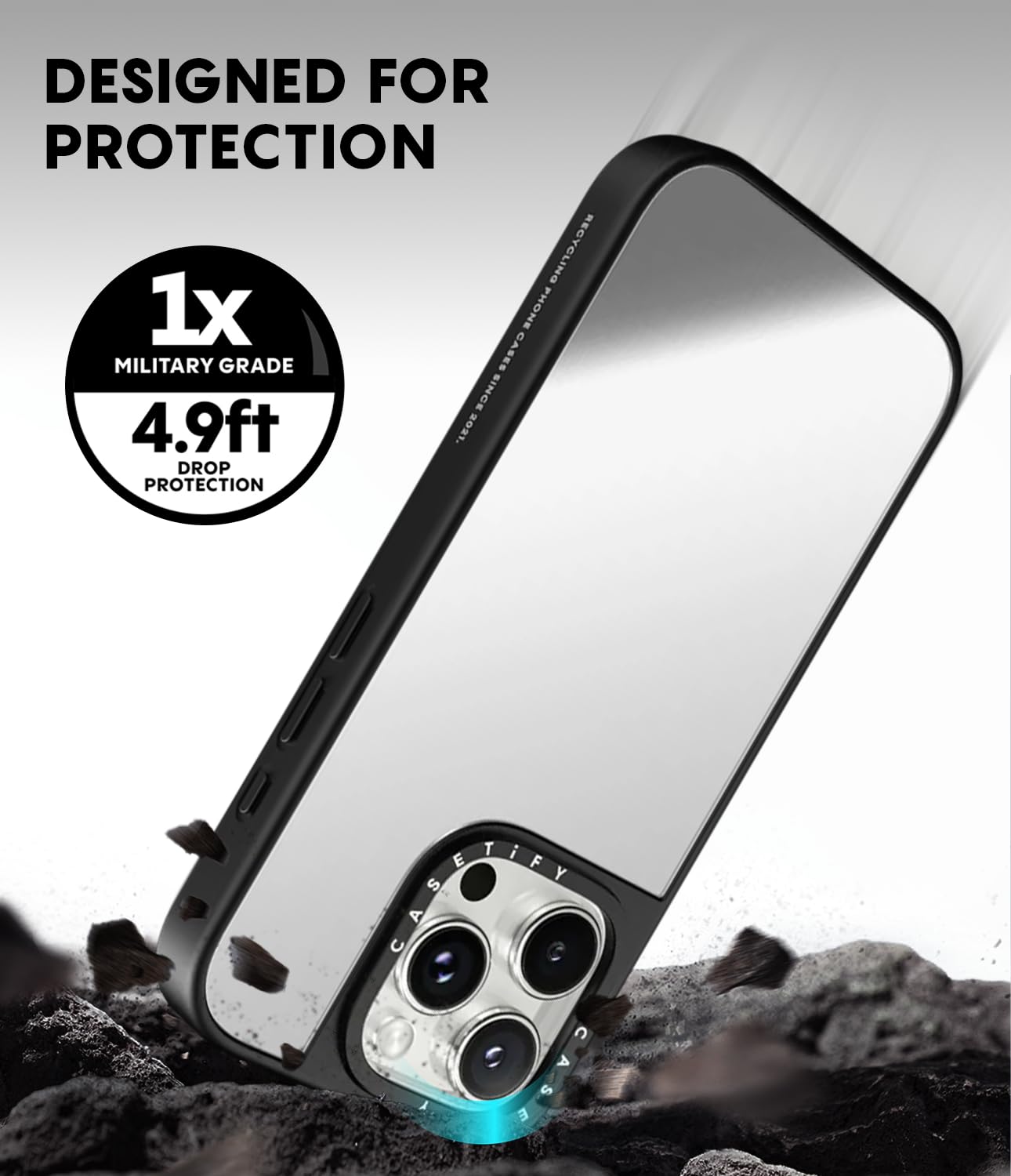 CASETiFY CASETiFY Mirror Case for iPhone 15 Pro Max Reflective 4.9ft Drop Protection Compatible with Magsafe Wine Not Silver On Silver - View 4 of 6