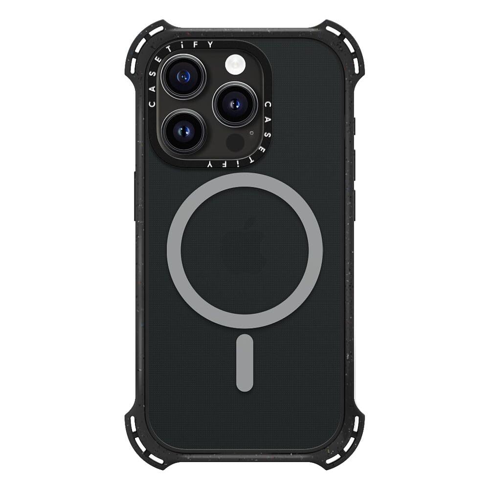 CASETiFY CASETiFY Bounce Case for iPhone 15 Pro Military Grade Drop Protection Compatible with Magsafe Triple Black - View 4 of 6