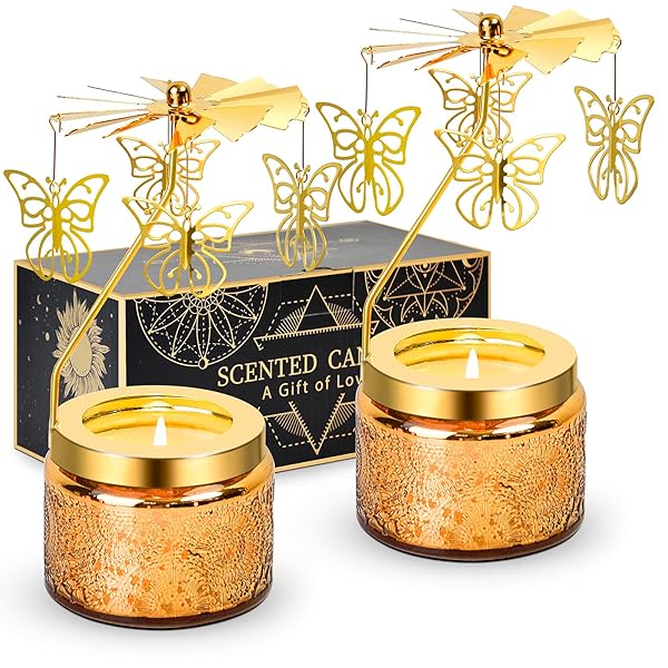LYOBATH LYOBATH 2 Pack Butterfly Scented Candles Gift for Women Ideal for Birthdays Anniversaries Christmas and More