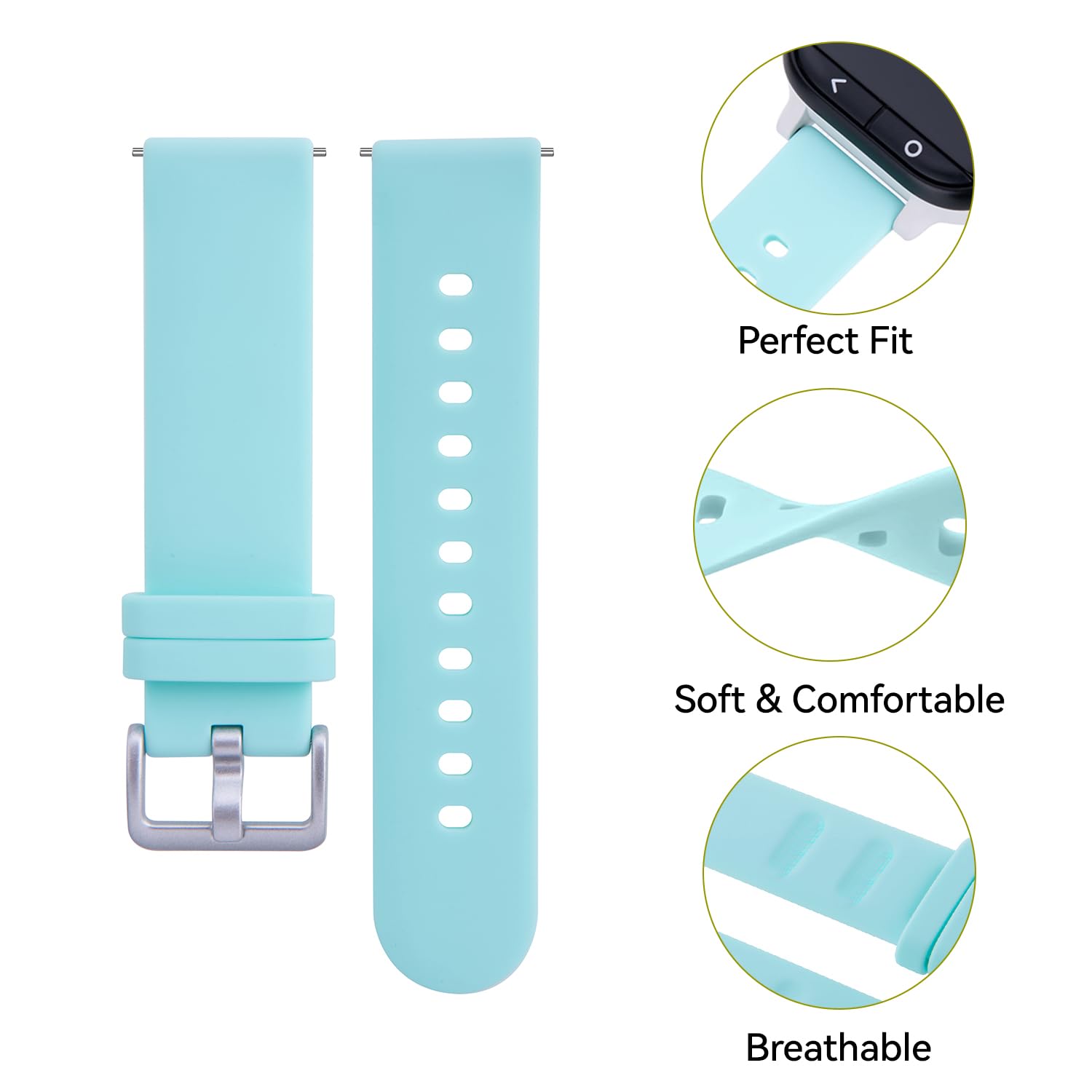 Chofit Chofit 5 Pack Colorful Bands for Verizon Gizmo 3 2 1 Gabb Watch Kids 20MM Quick Release Wristband Straps for Smartwatch - View 2 of 7