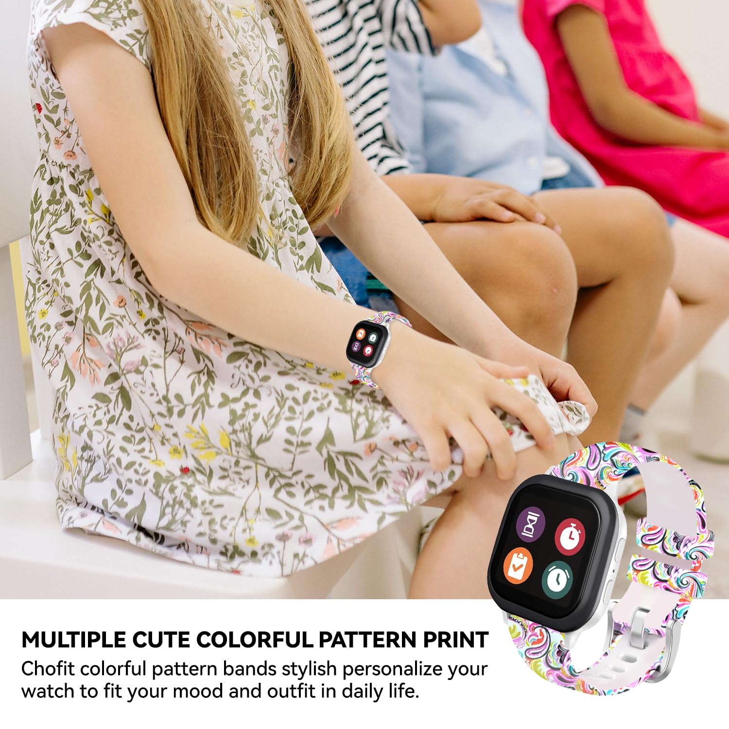 Chofit Chofit 5 Pack Colorful Bands for Verizon Gizmo 3 2 1 Gabb Watch Kids 20MM Quick Release Wristband Straps for Smartwatch - View 4 of 7