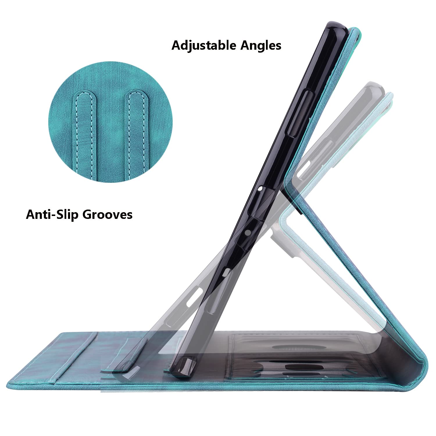 Dteck Dteck Galaxy S10 S9 S8 Ultra Case with S Pen Holder Premium Leather Folio Stand Soft TPU Back Cover Green 2024 2023 2022 - View 3 of 6