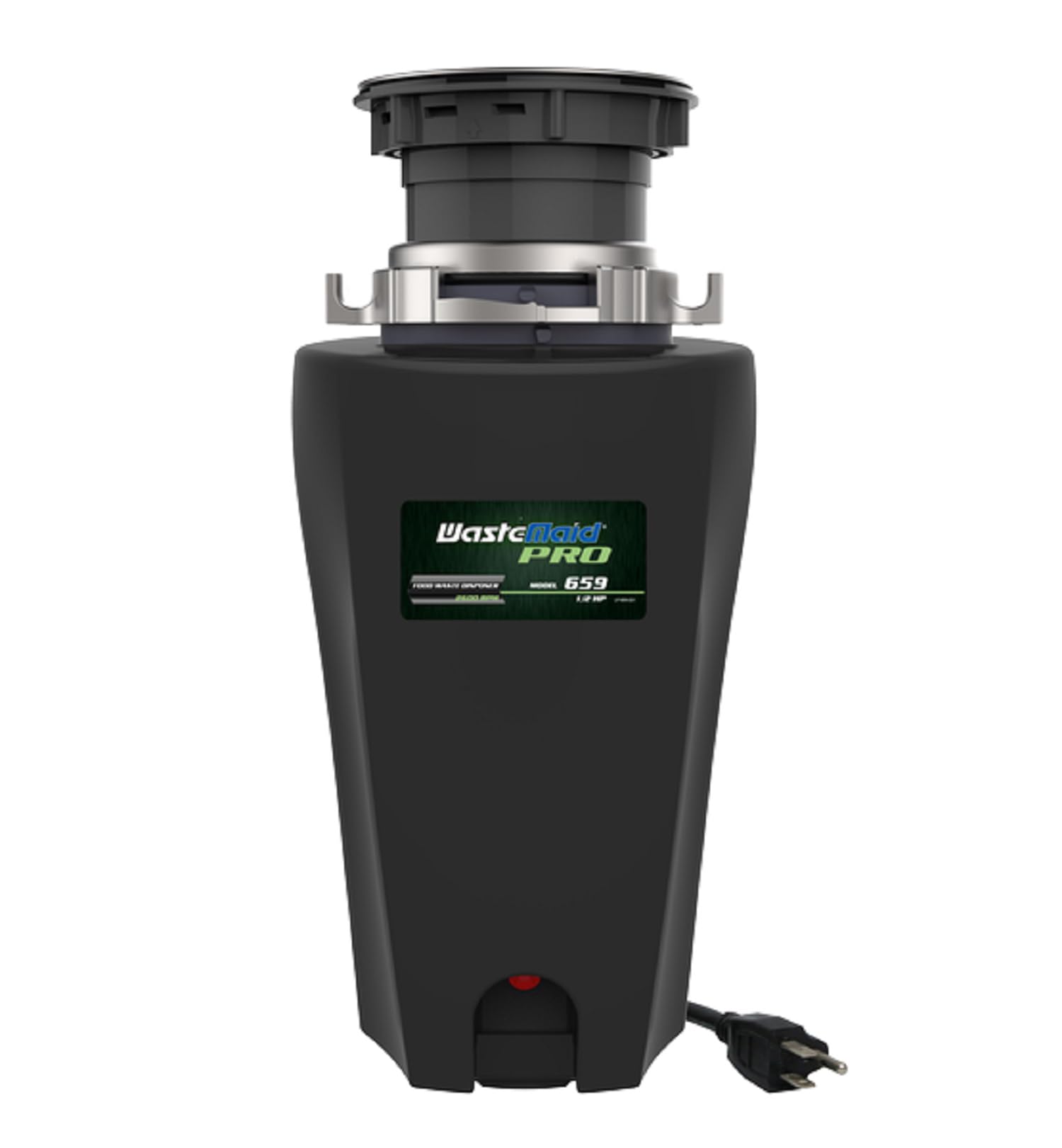WASTEMAID WASTEMAID 10 US WMP 659 Pro Anti Jam Garbage Disposer 1/2 HP Black Efficient Kitchen Waste Management Solution