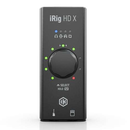 IK Multimedia IK Multimedia iRig HD X: 96 kHz Guitar Audio Interface for iPhone, iPad, Mac & PC - Ultimate Recording Studio Accessory