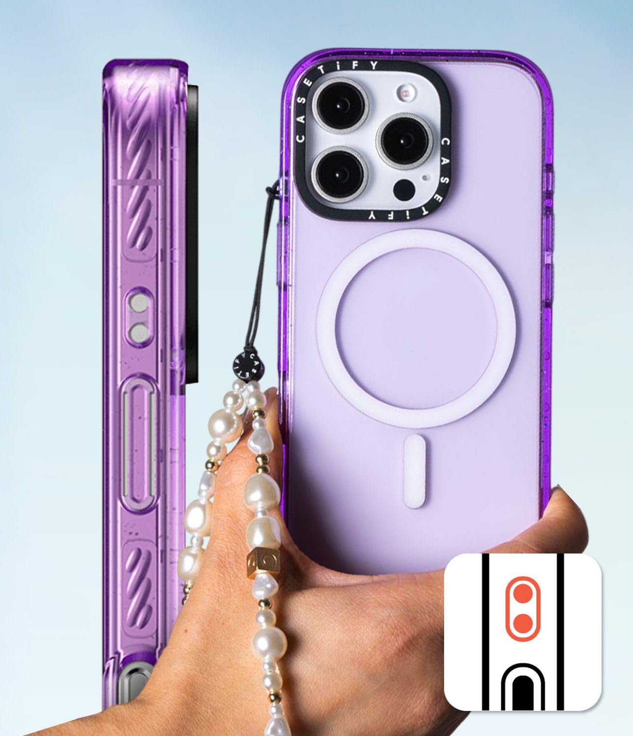 CASETiFY CASETiFY Impact iPhone 15 Pro Case Military Grade Drop Tested 8.2ft Protection Compatible with Magsafe Art Prints Disco Clear Black - View 7 of 8