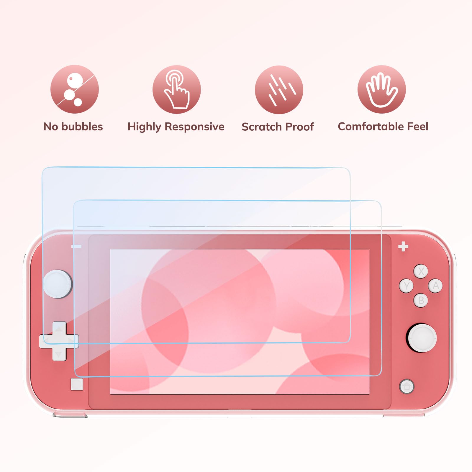 YK YOUNIK Younik Switch Lite Case Portable Carrying Case with 14 in 1 Accessories Kit Protective Cover Game Card Case Screen Protectors Pink - View 6 of 8