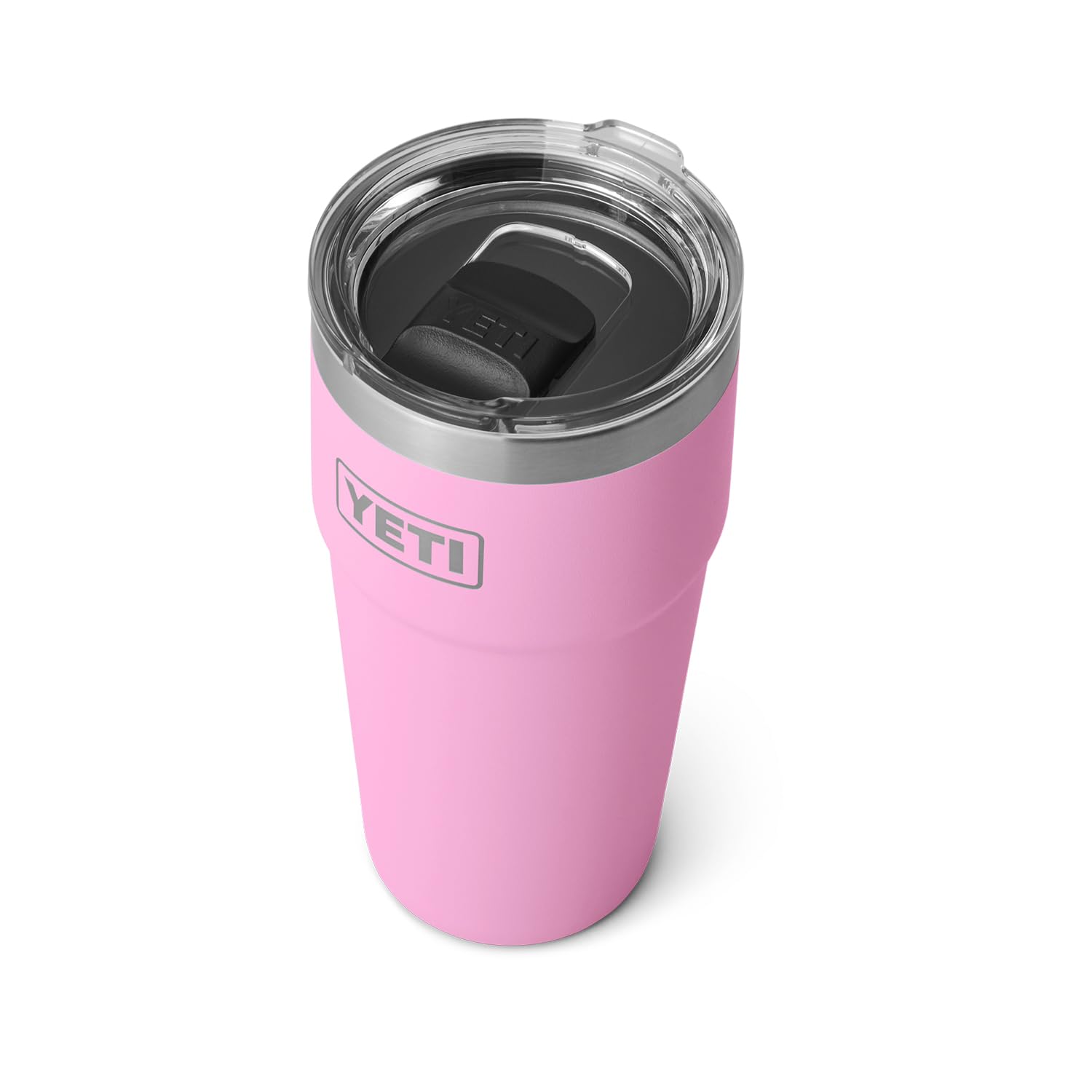 YETI Rambler Stackable Pint Vacuum Insulated Stainless Steel with MagSlider Lid Power Pink for Outdoor Adventures
