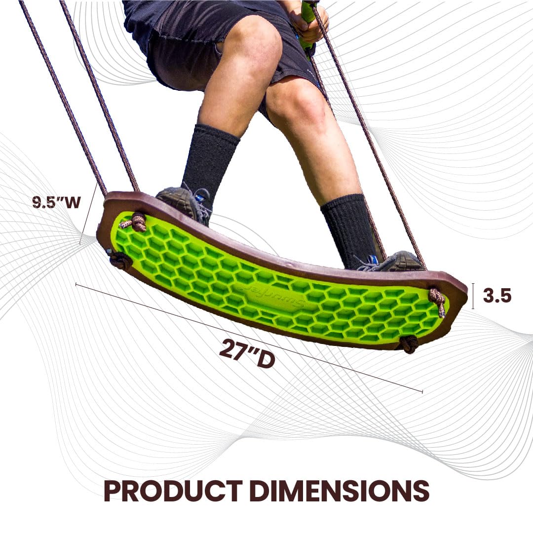 Swurfer Swurfer Stand Up Tree Swing Durable Weatherproof Easy Installation Adjustable Handles for Kids and Adults Outdoor Play 200lbs Age 6 and Up - View 7 of 7