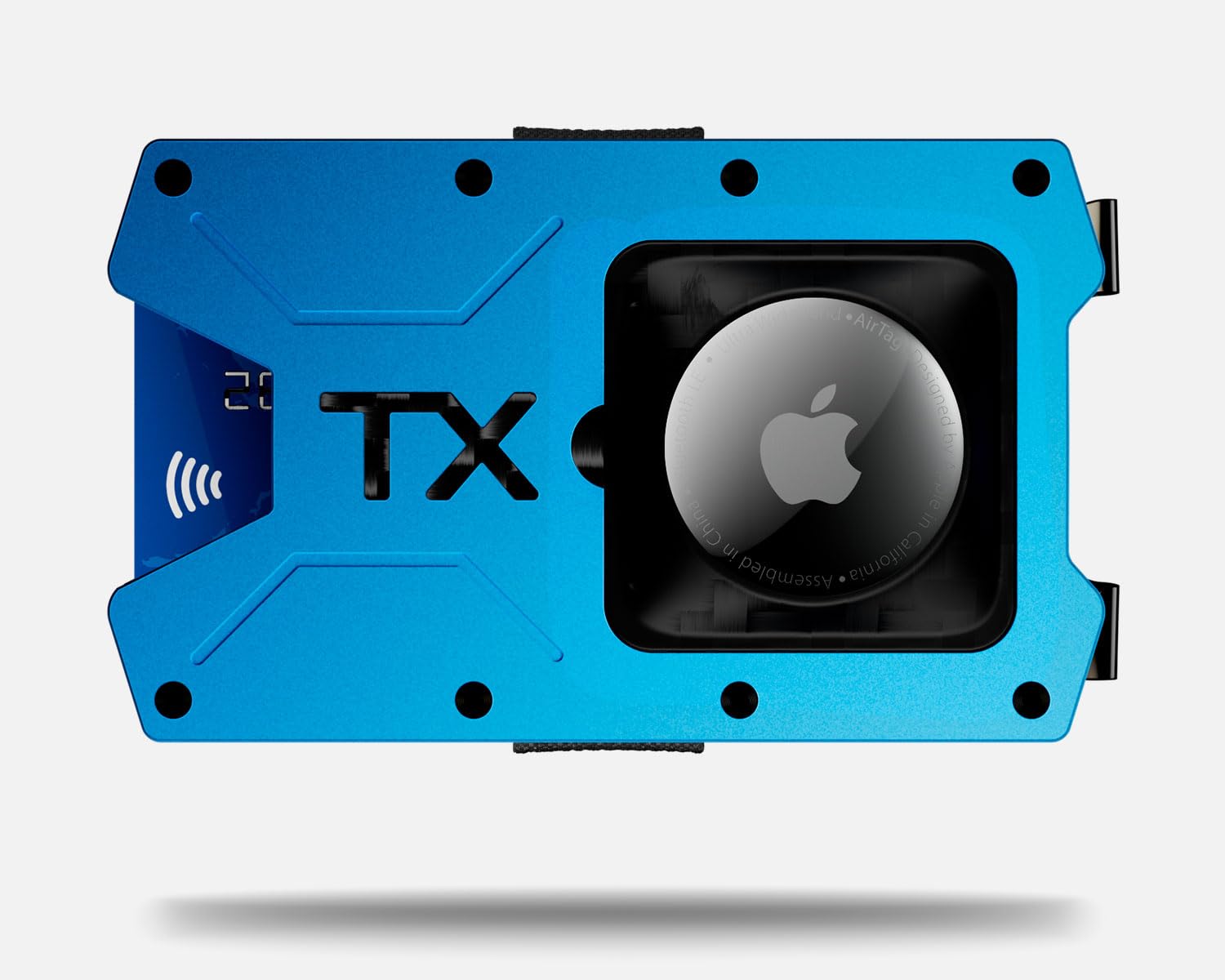 TITAN X TITAN X Wallet Minimalist Slim Metal Anti RFID Wallet with Money Clip Front Pocket Pro Air Edition Royal Blue Airtag Ready - View 2 of 5