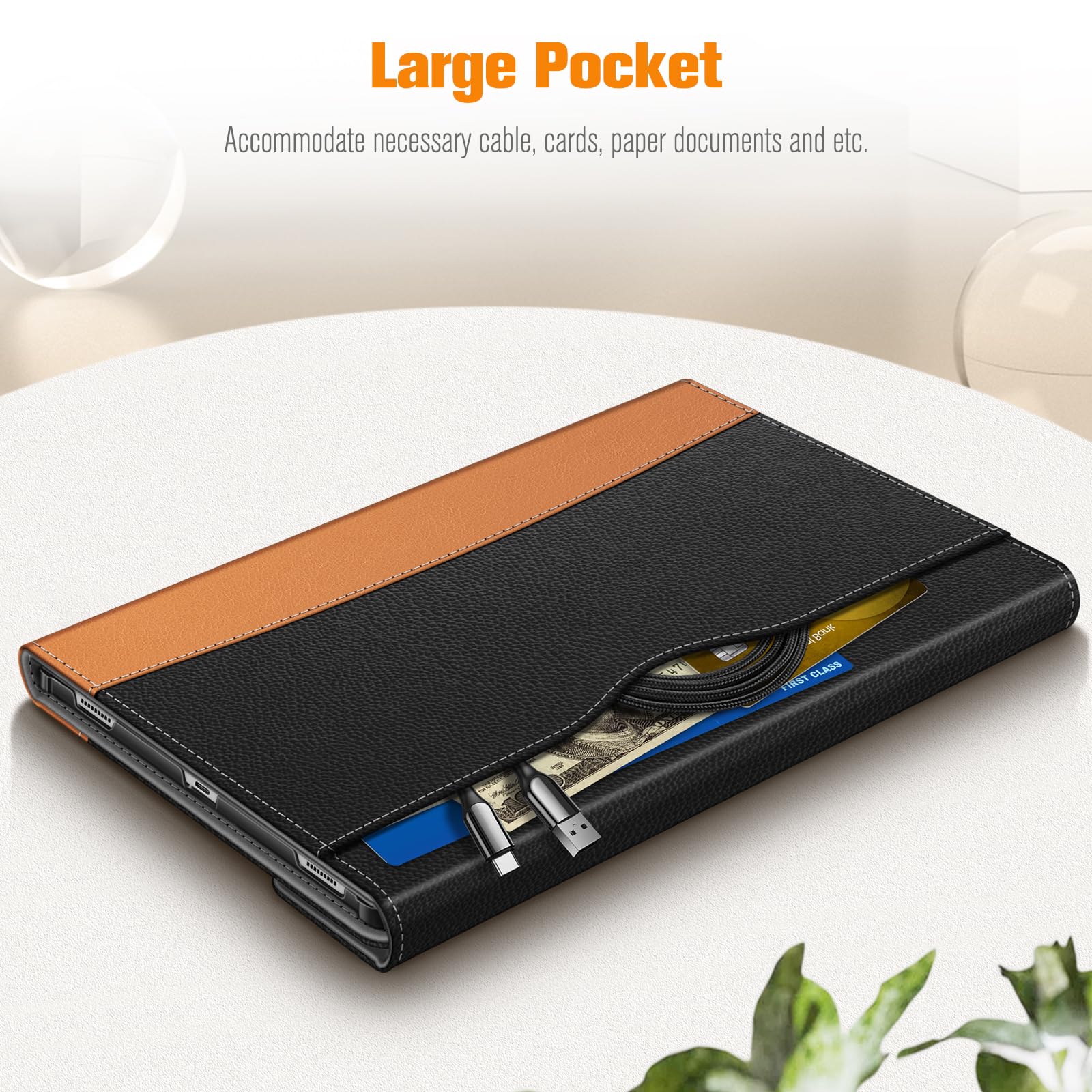 Fintie Case for Samsung Galaxy Tab S10 Plus 2024 S9 FE Plus 5G 12.4 Inch with S Pen Holder Multiple Angle Portfolio Cover Black - View 4 of 9