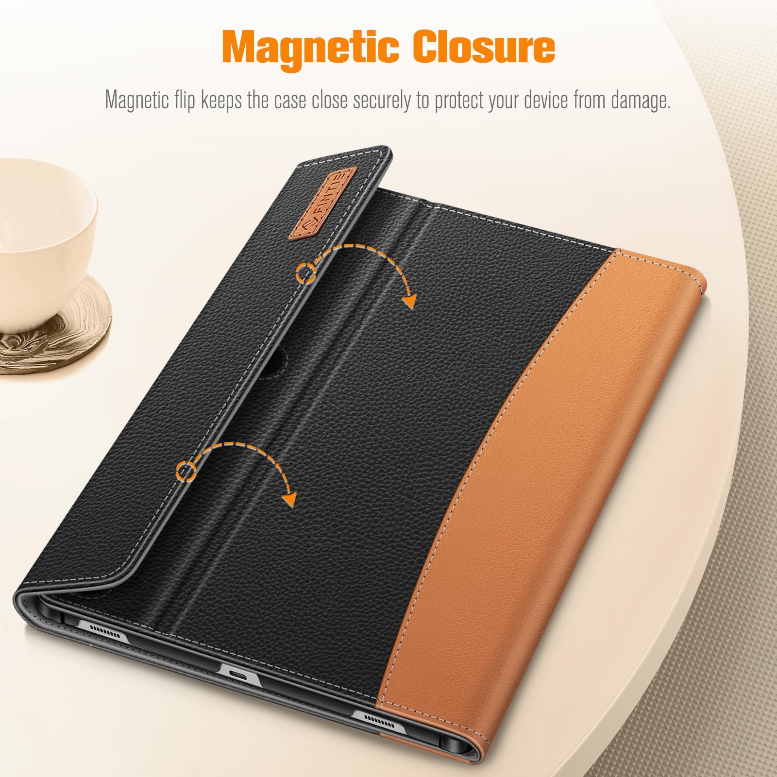 Fintie Case for Samsung Galaxy Tab S10 Plus 2024 S9 FE Plus 5G 12.4 Inch with S Pen Holder Multiple Angle Portfolio Cover Black - View 6 of 9