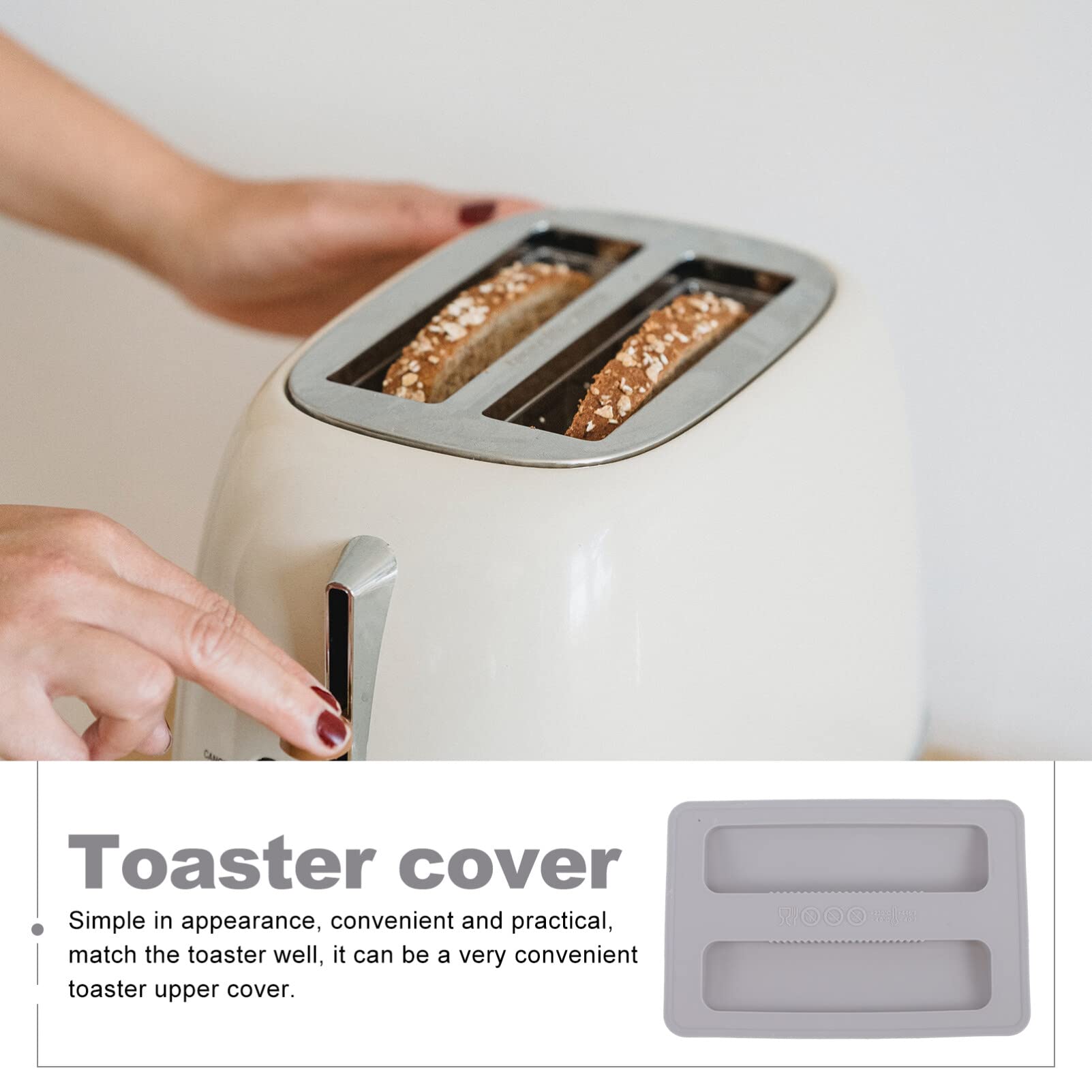 Hemoton HEMOTON Silicone Toaster Lid for 2 Slice Toaster Appliance Top Cover Bread Maker Accessories - View 5 of 8