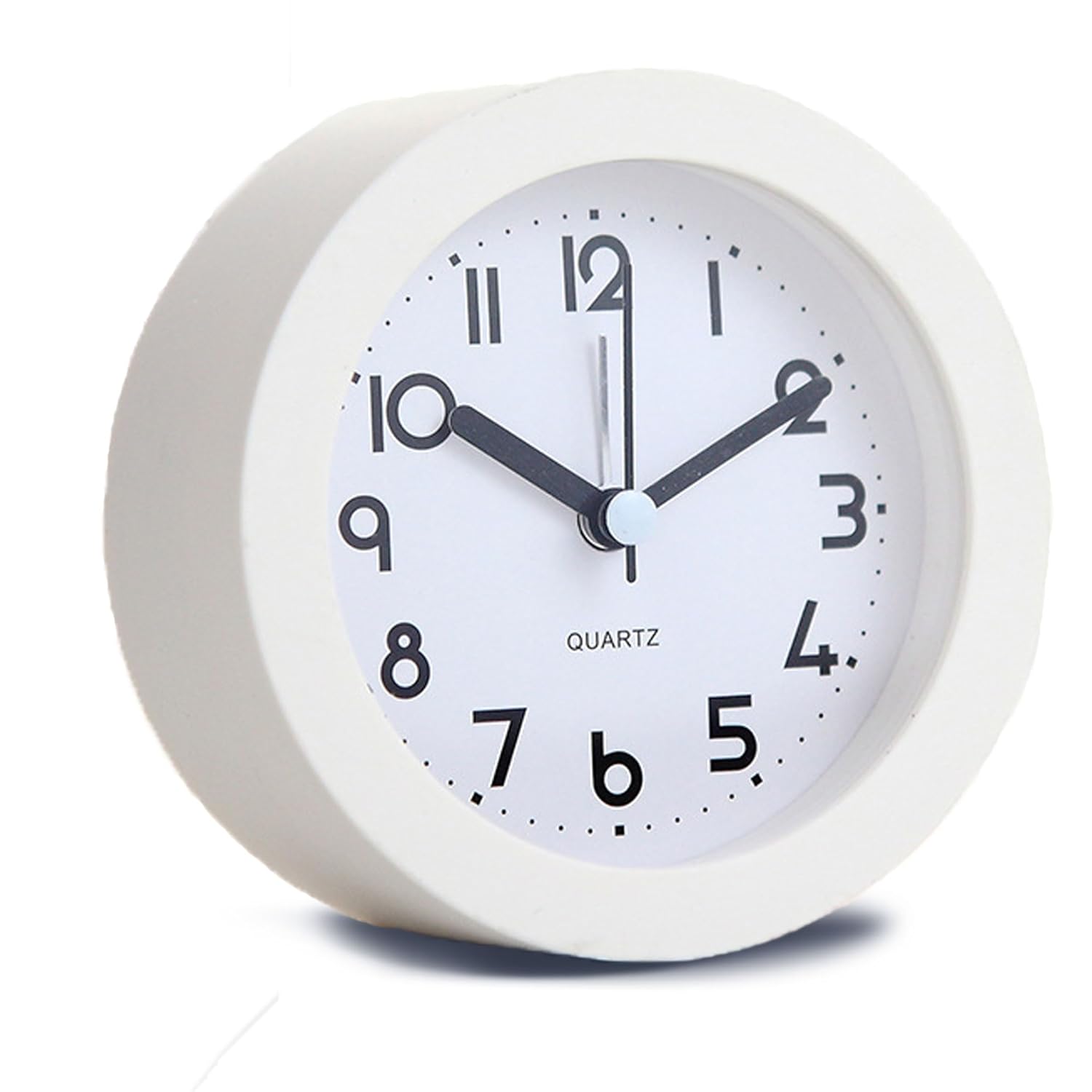 HIQU and HIST HIQU HIST Alarm Clock with Backlight 4.5 Inches White Desk Clock for Home and Office Use