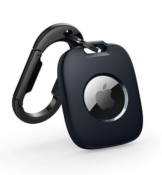 SURITCH Buy SURITCH AirTag Holder - Shockproof TPU Keychain with Carabiner for Kids, Pets & Luggage - Dark Blue - View 2 of 8
