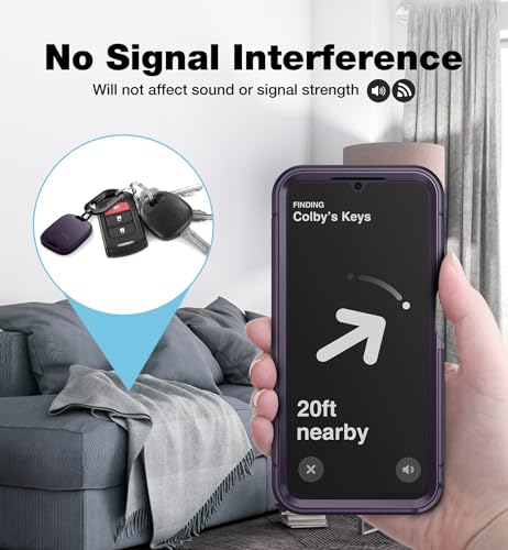 SURITCH Buy SURITCH Dark Purple AirTag Holder - Shockproof TPU Case with Carabiner for Kids, Pets, Keys & Luggage - View 7 of 8