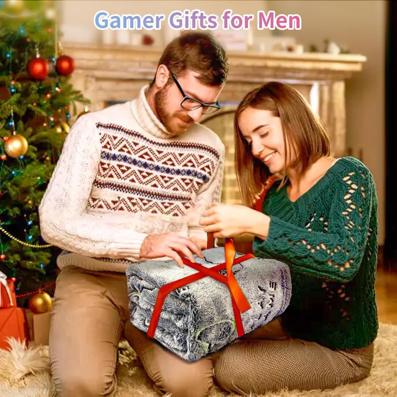 COMFAR COMFAR Glow in The Dark Gamer Blanket 40x50 Cool Gamer Gifts for Men Women Teen Boys Girls - View 6 of 7