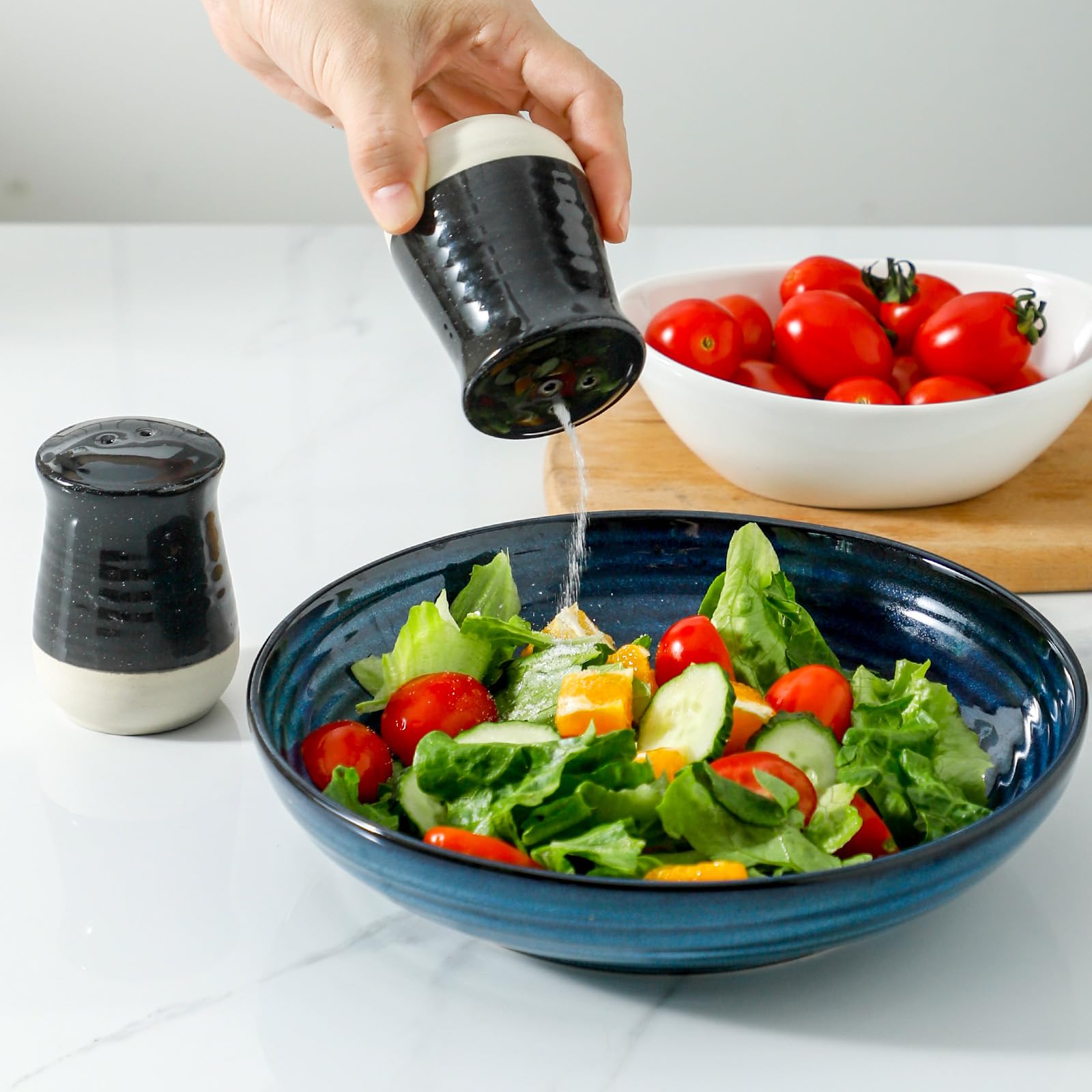 HASENSE Hasense Salt and Pepper Shakers Set Ceramic Kitchen Decor for Cooking Dining Camping BBQ - View 3 of 7