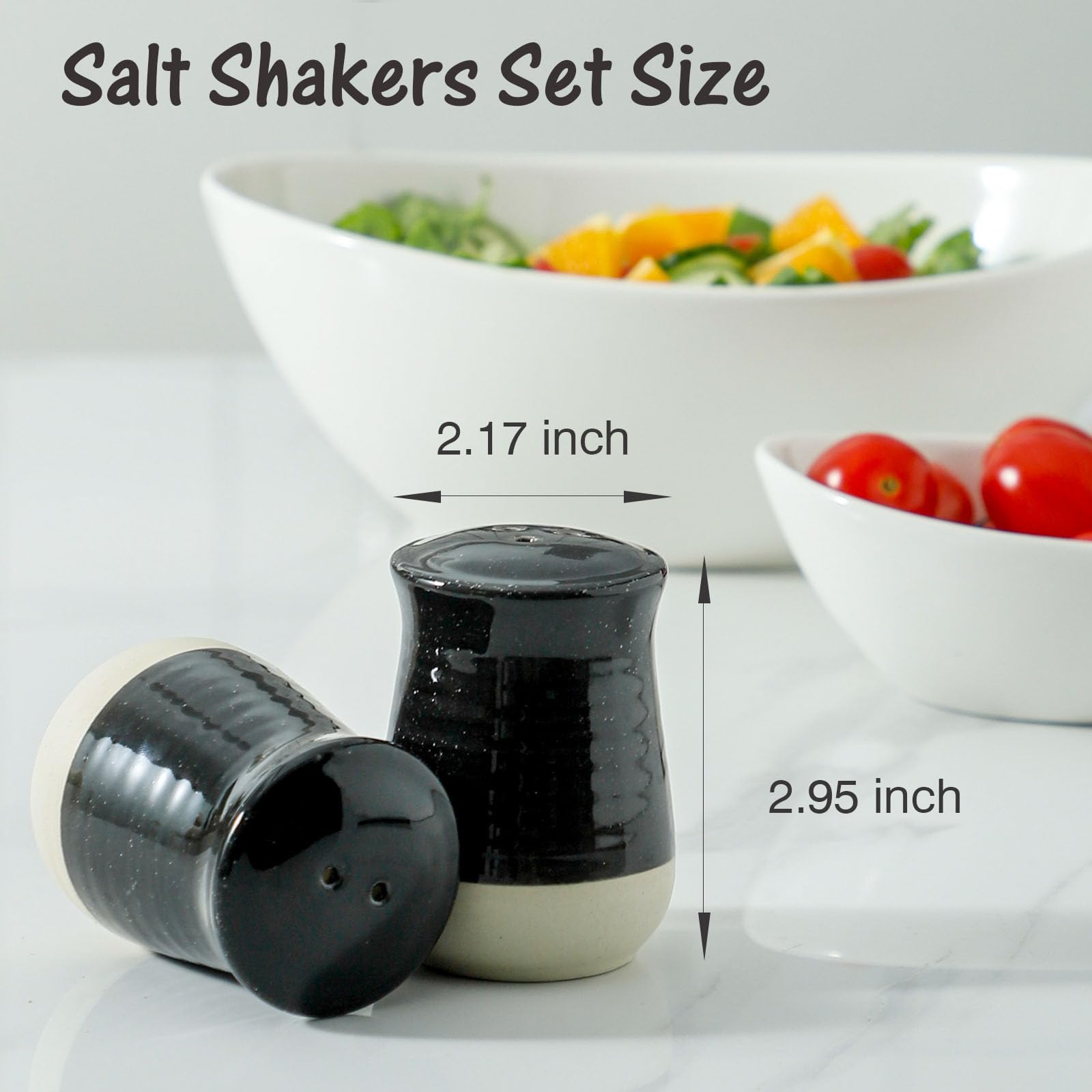 HASENSE Hasense Salt and Pepper Shakers Set Ceramic Kitchen Decor for Cooking Dining Camping BBQ - View 5 of 7
