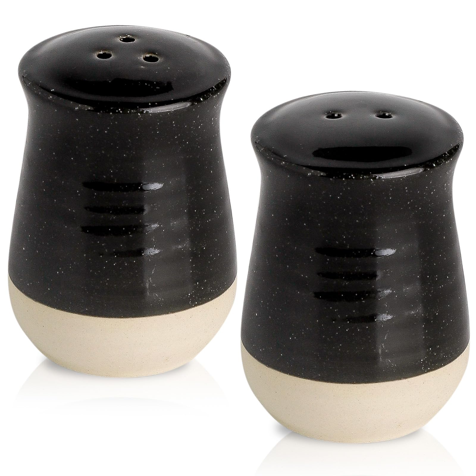 HASENSE Hasense Salt and Pepper Shakers Set Ceramic Kitchen Decor for Cooking Dining Camping BBQ