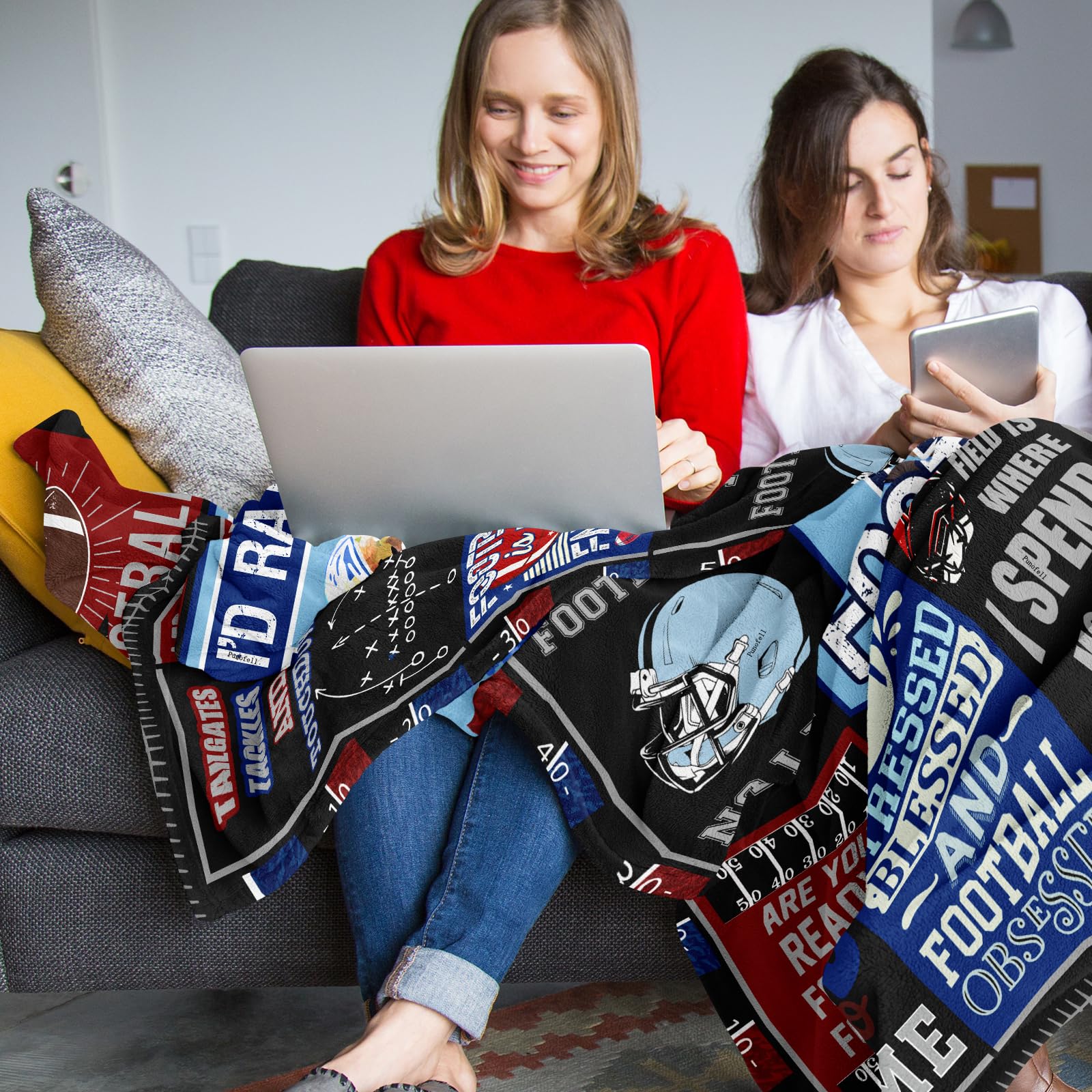 Punofell Punofell Football Gifts for Boys Men Team Perfect for Football Players Lovers Cozy Blanket 50 x 60 Inches - View 8 of 9