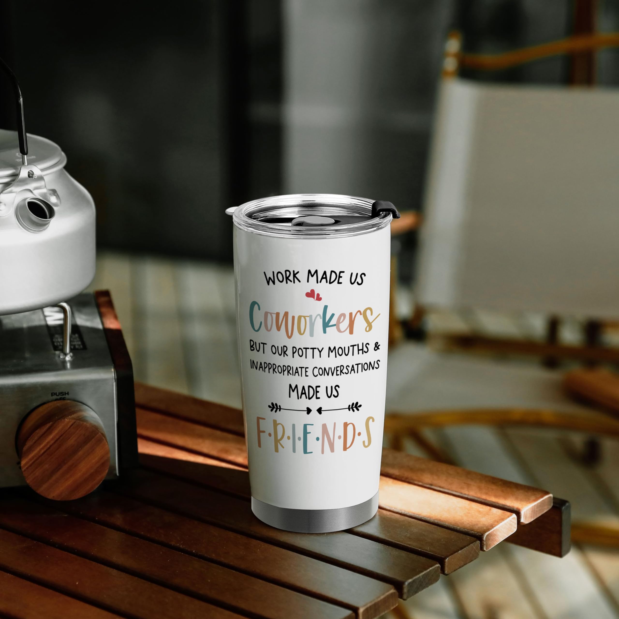 HOMISBES HOMISBES Stainless Steel Tumbler Cup 20oz Best Friend Birthday Gifts for Women Ideal Work Bestie Presents - View 5 of 6