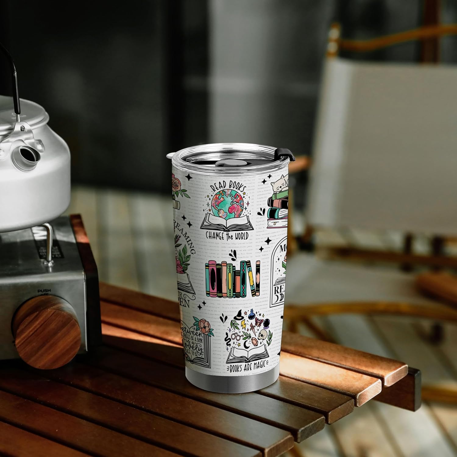 HOMISBES HOMISBES Book Lover Gifts for Women Reading Tumbler 20oz Perfect Gift for Bookworms and Book Nerds - View 5 of 6