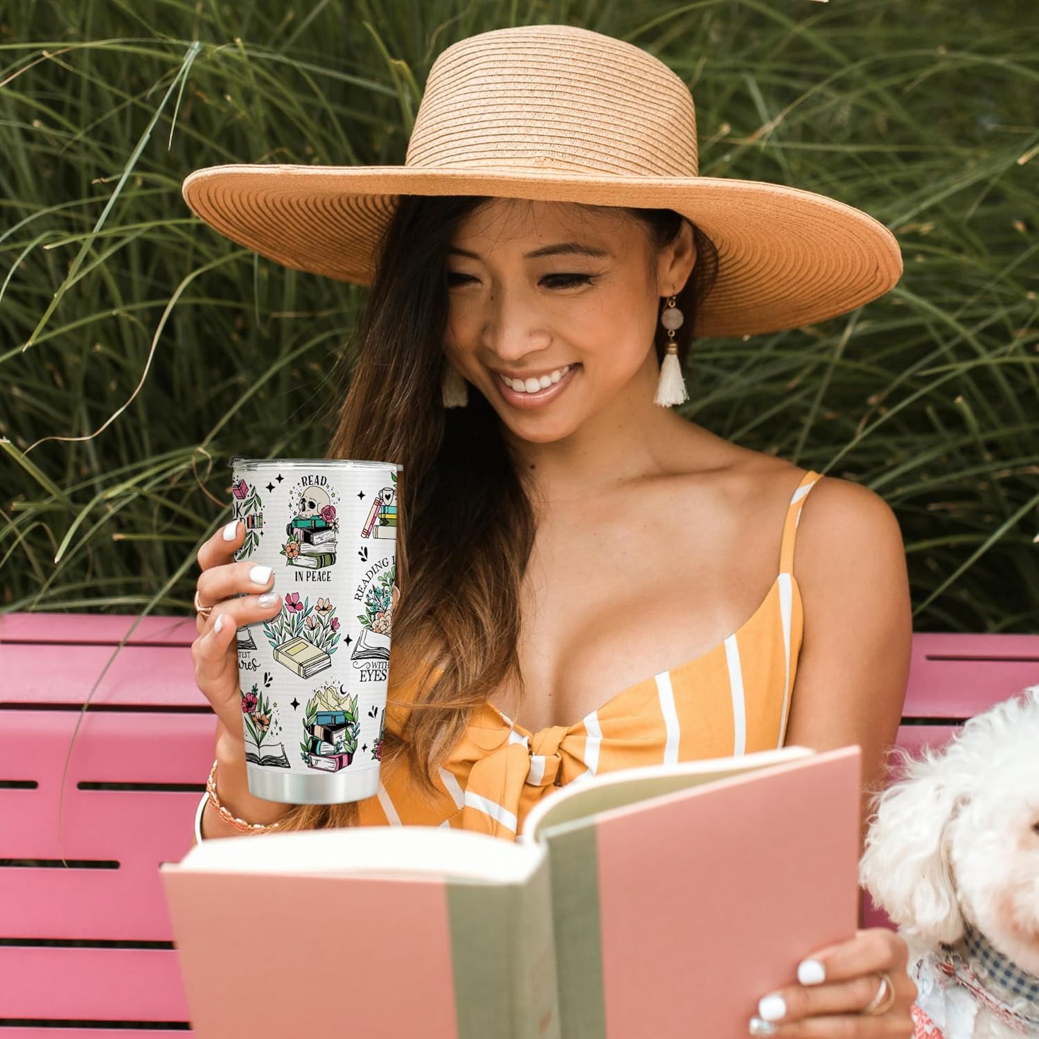 HOMISBES HOMISBES Book Lover Gifts for Women Reading Tumbler 20oz Perfect Gift for Bookworms and Book Nerds - View 6 of 6