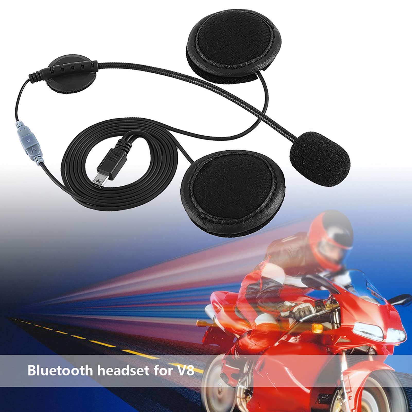 Headerbs Accessories Headset Headphone Microphone for V8 Motorcycle Helmet Intercom Earphone Headset Best Quality Sound Experience - View 5 of 9