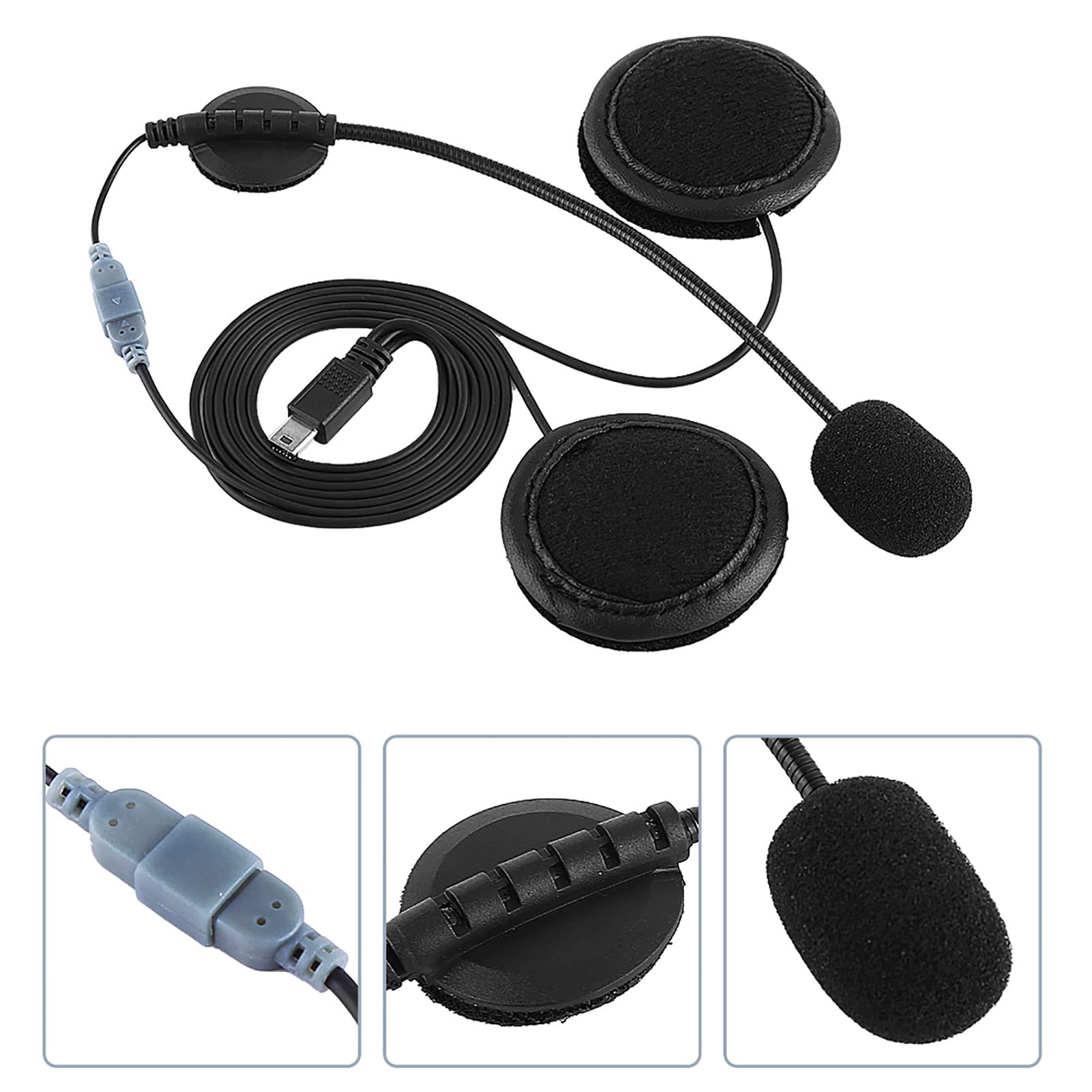 Headerbs Accessories Headset Headphone Microphone for V8 Motorcycle Helmet Intercom Earphone Headset Best Quality Sound Experience - View 8 of 9