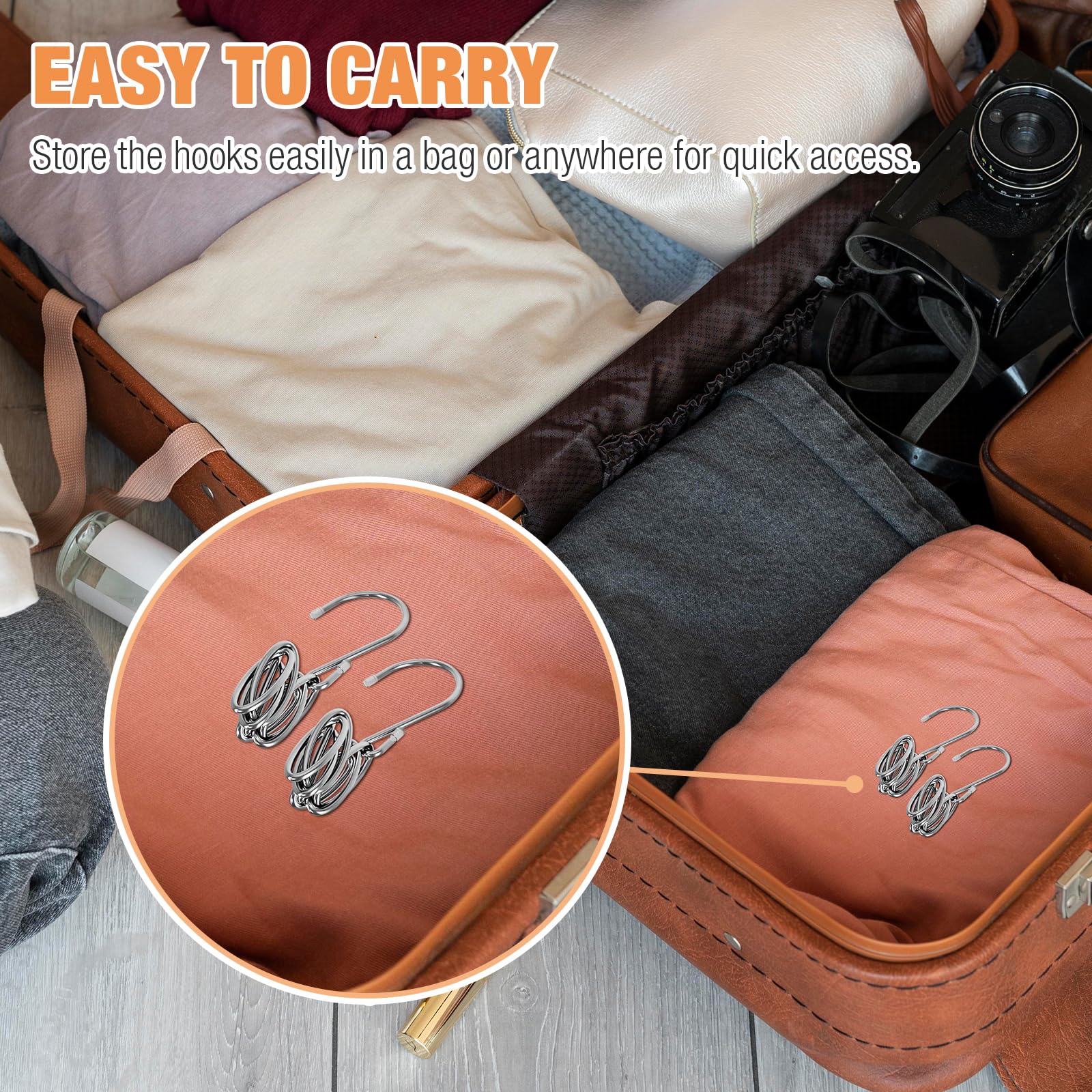 NiHome NiHome Clothing Chain Hanger 10-Pack Space Saving Metal Closet Organizer with Safety Cap Versatile 7-Loop Design for Home Office Travel - View 5 of 8