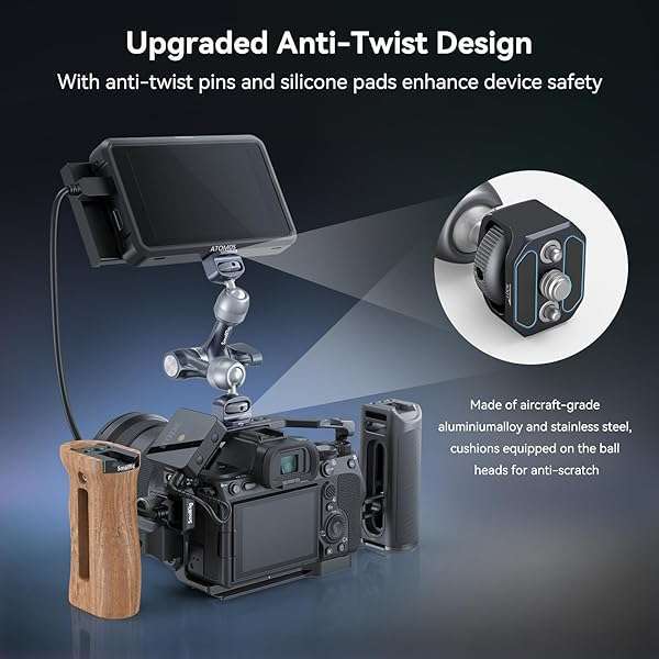 SMALLRIG "SMALLRIG 7" Rosette Magic Arm: Versatile Camera Monitor Mount for Cameras, LED Lights & Phones - 3.5kg Load Capacity" - View 3 of 8