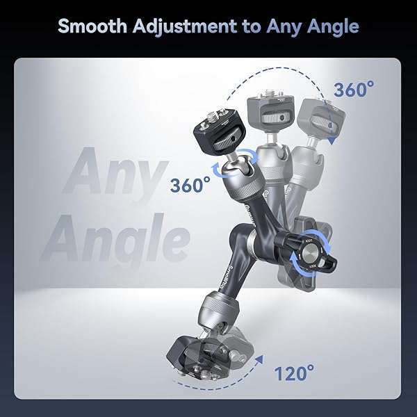 SMALLRIG "SMALLRIG 7" Rosette Magic Arm: Versatile Camera Monitor Mount for Cameras, LED Lights & Phones - 3.5kg Load Capacity" - View 5 of 8
