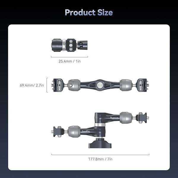 SMALLRIG "SMALLRIG 7" Rosette Magic Arm: Versatile Camera Monitor Mount for Cameras, LED Lights & Phones - 3.5kg Load Capacity" - View 8 of 8