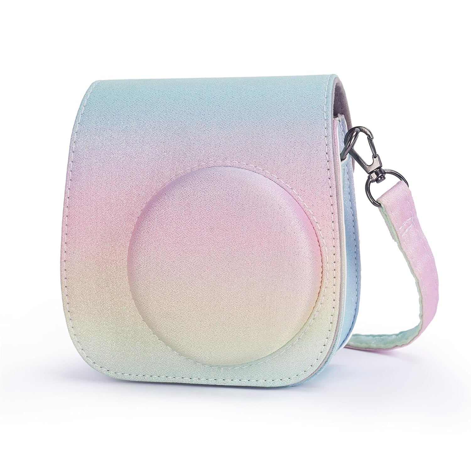 Phetium Phetium Instant Mini 12 Camera Protective Case PU Leather Bag with Pocket Adjustable Shoulder Strap Shining Rainbow Compatible with Instax Mini 12 11