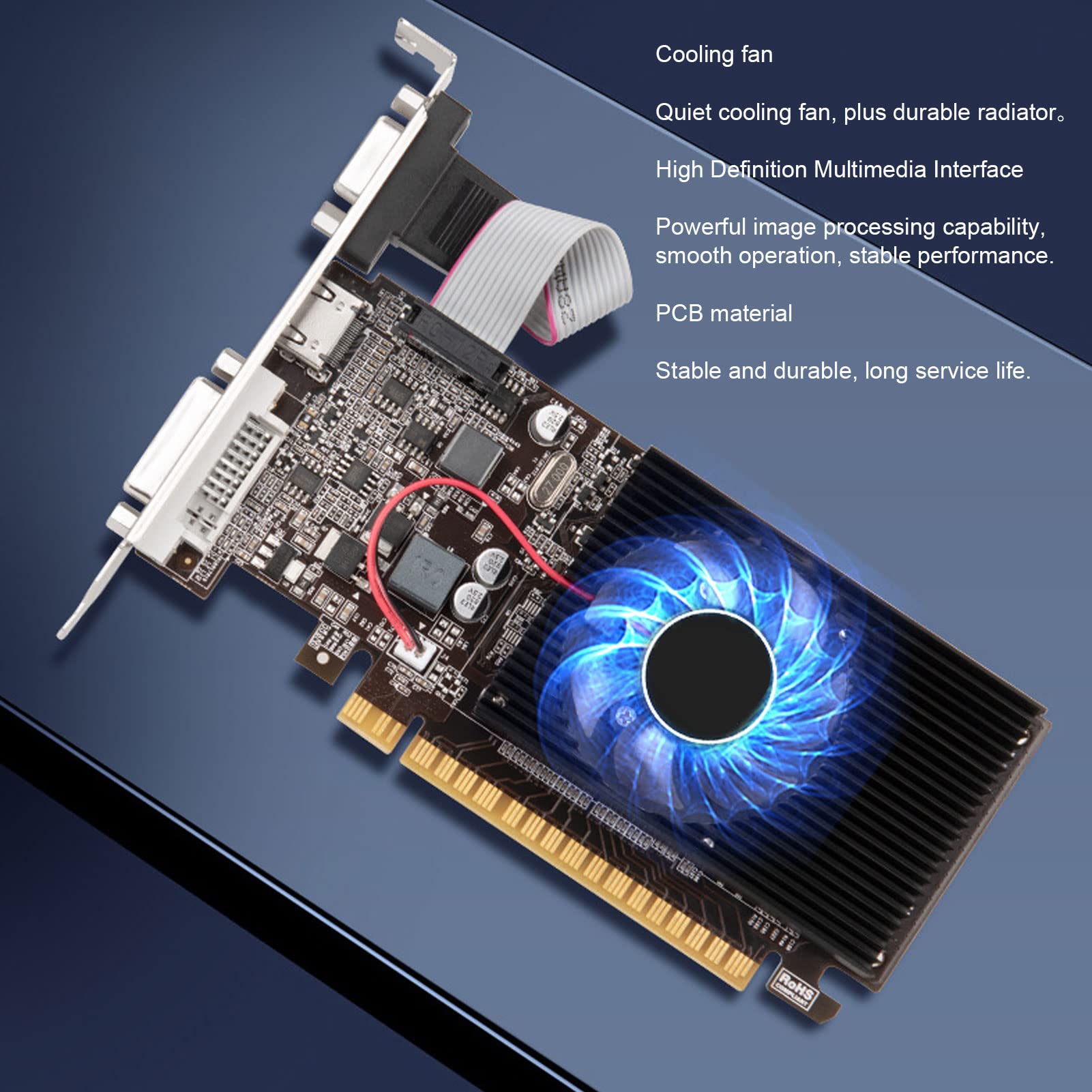 Jectse Jectse GT610 2GB 64bit Graphics Card PCI Express for Gaming PC High Performance Desktop Graphics Card - View 3 of 9