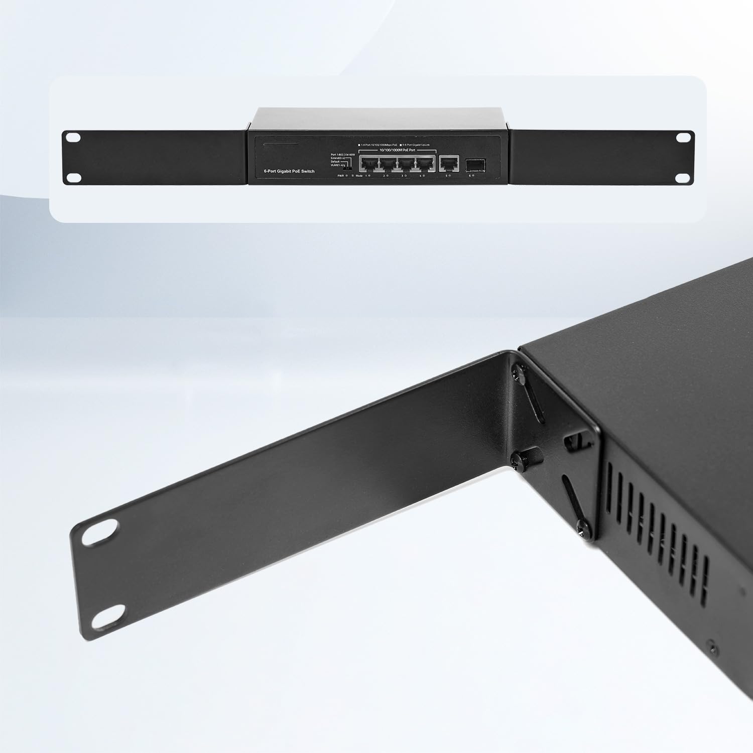 PhyinLan PhyinLan Rack Mount Kit for 7.9 Inch Switches Adjustable Rack Ears for Netgear Cisco D-Link TRENDnet HP 19 Inch Equipment - View 6 of 7