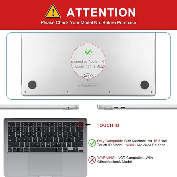 iCasso iCasso Gradient Purple Hard Shell Case and Sleeve for MacBook Air 15 inch 2023 2024 2025 with Screen Protector and Keyboard Cover - View 4 of 10